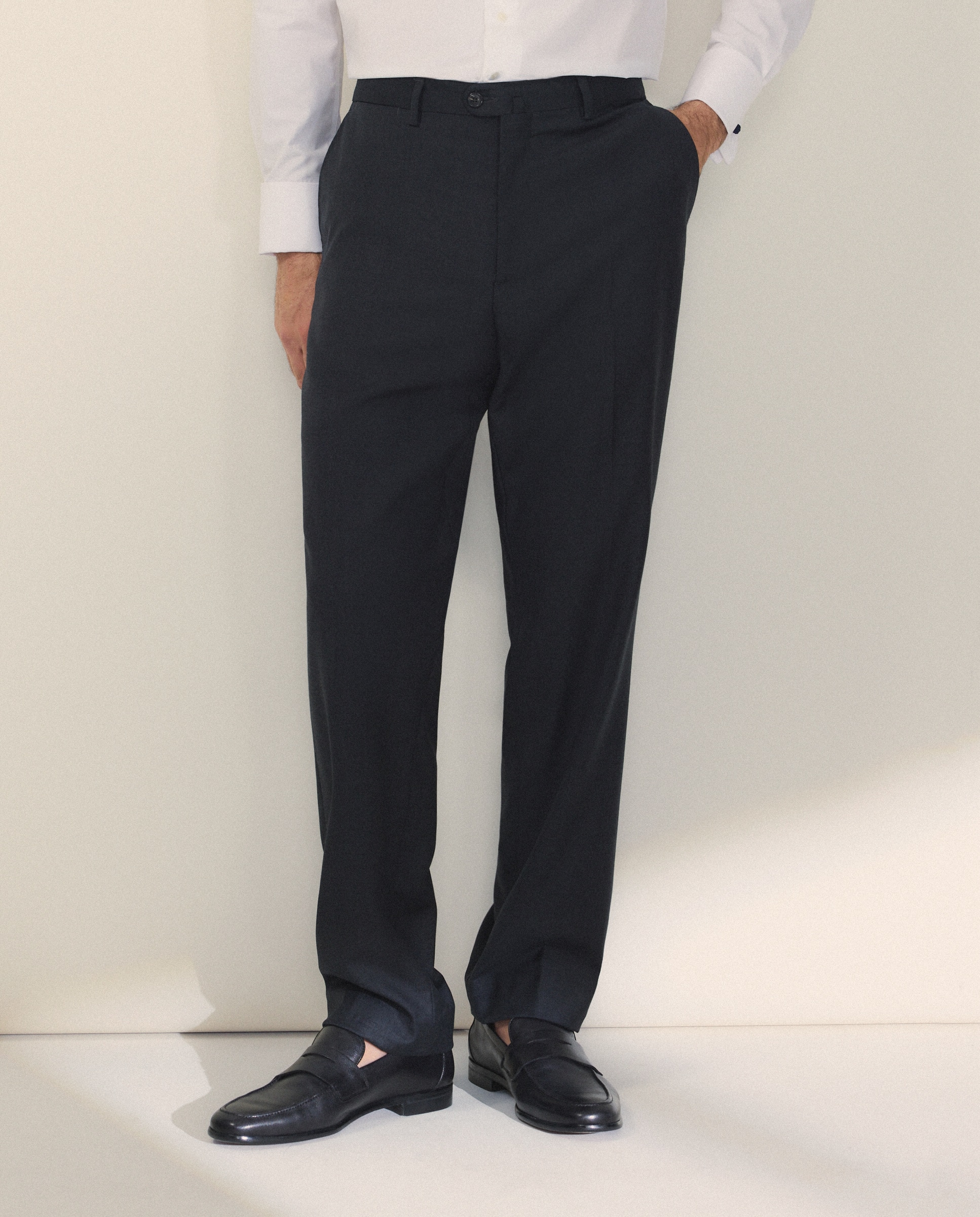 Pantalón separate Classic liso vestir 100% Lana hombre - Emidio Tucci - Gris oscuro Gris oscuro-2