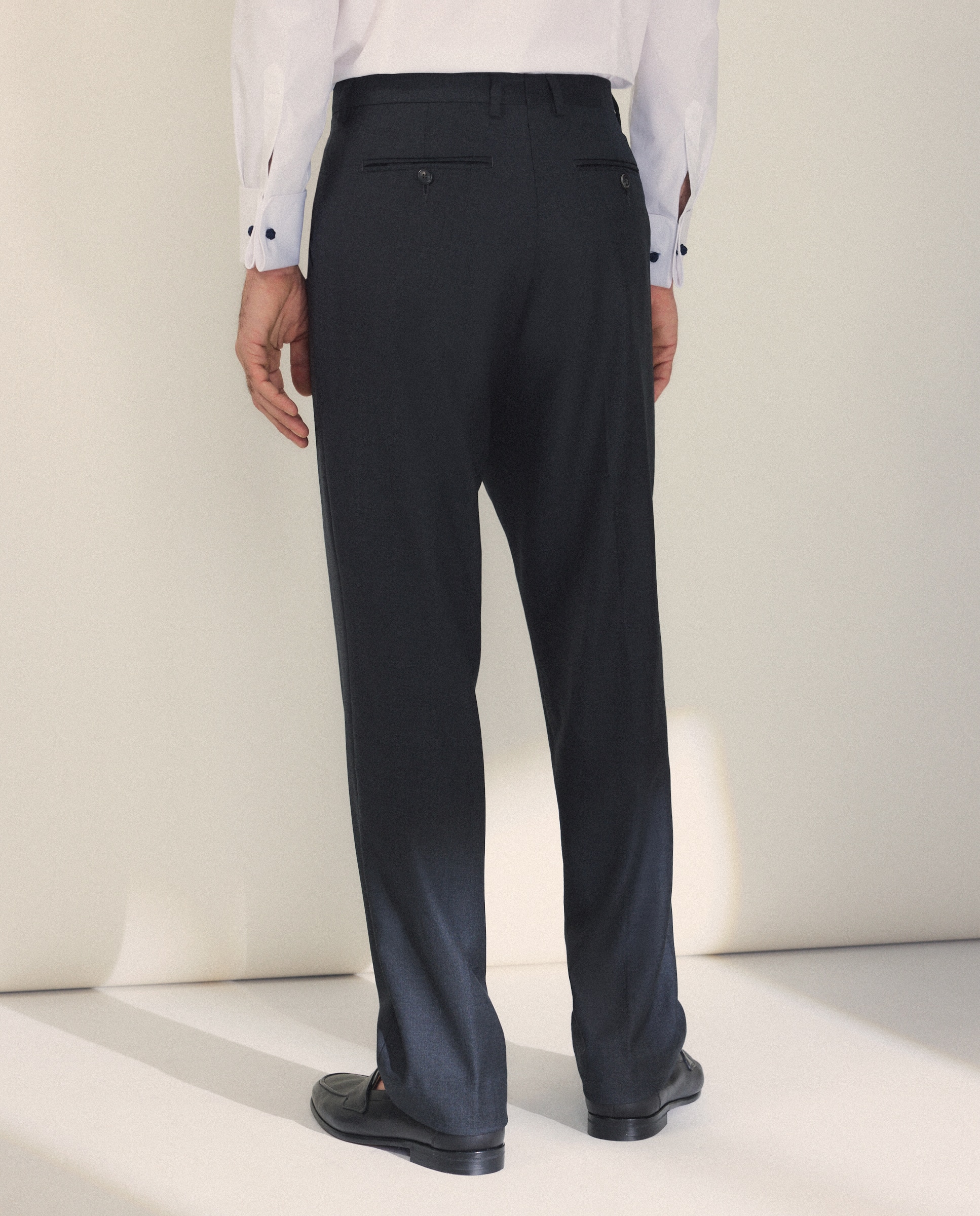 Pantalón separate Classic liso vestir 100% Lana hombre - Emidio Tucci - Gris oscuro Gris oscuro-3