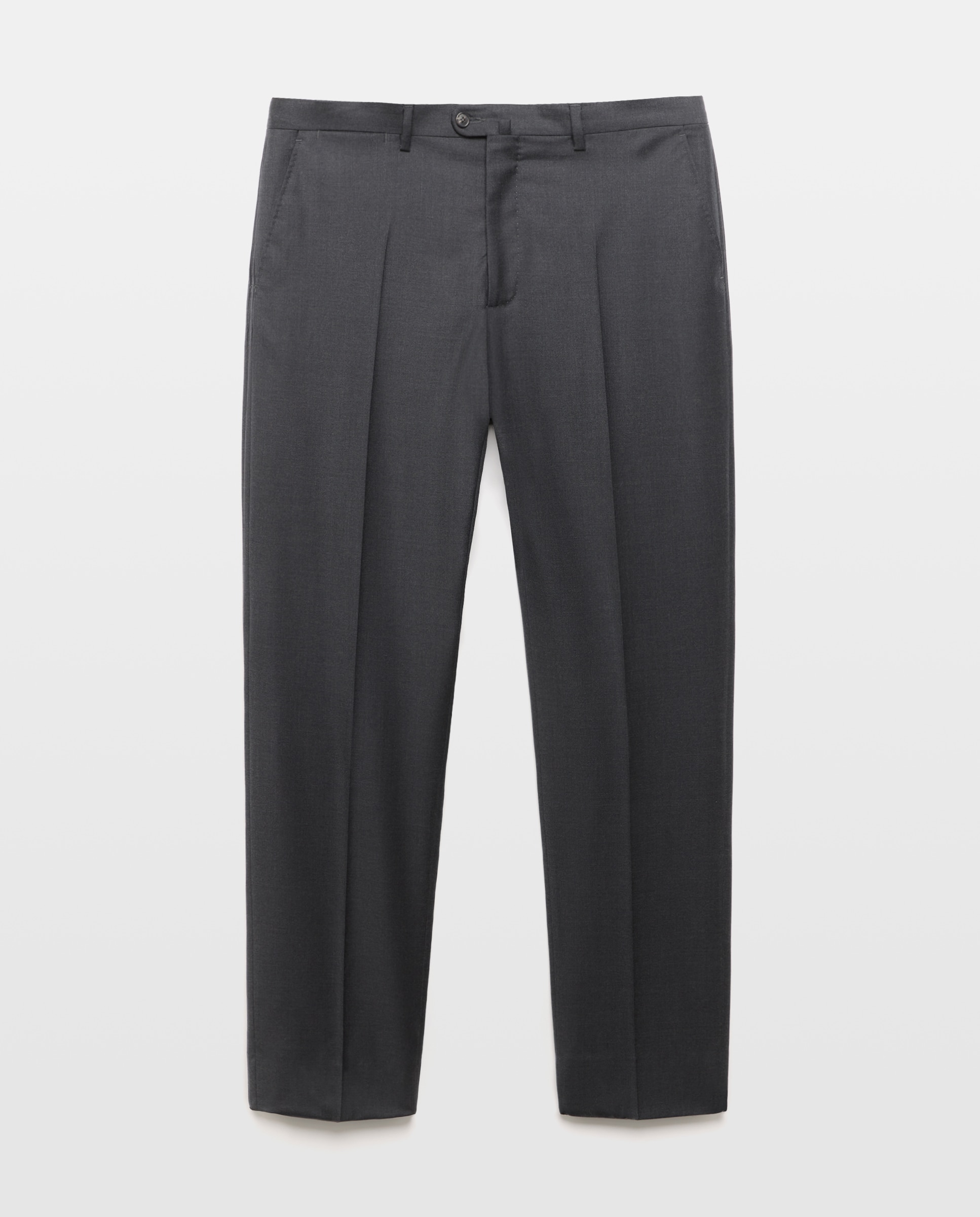 Pantalón separate Classic liso vestir 100% Lana hombre - Emidio Tucci - Gris oscuro Gris oscuro-4