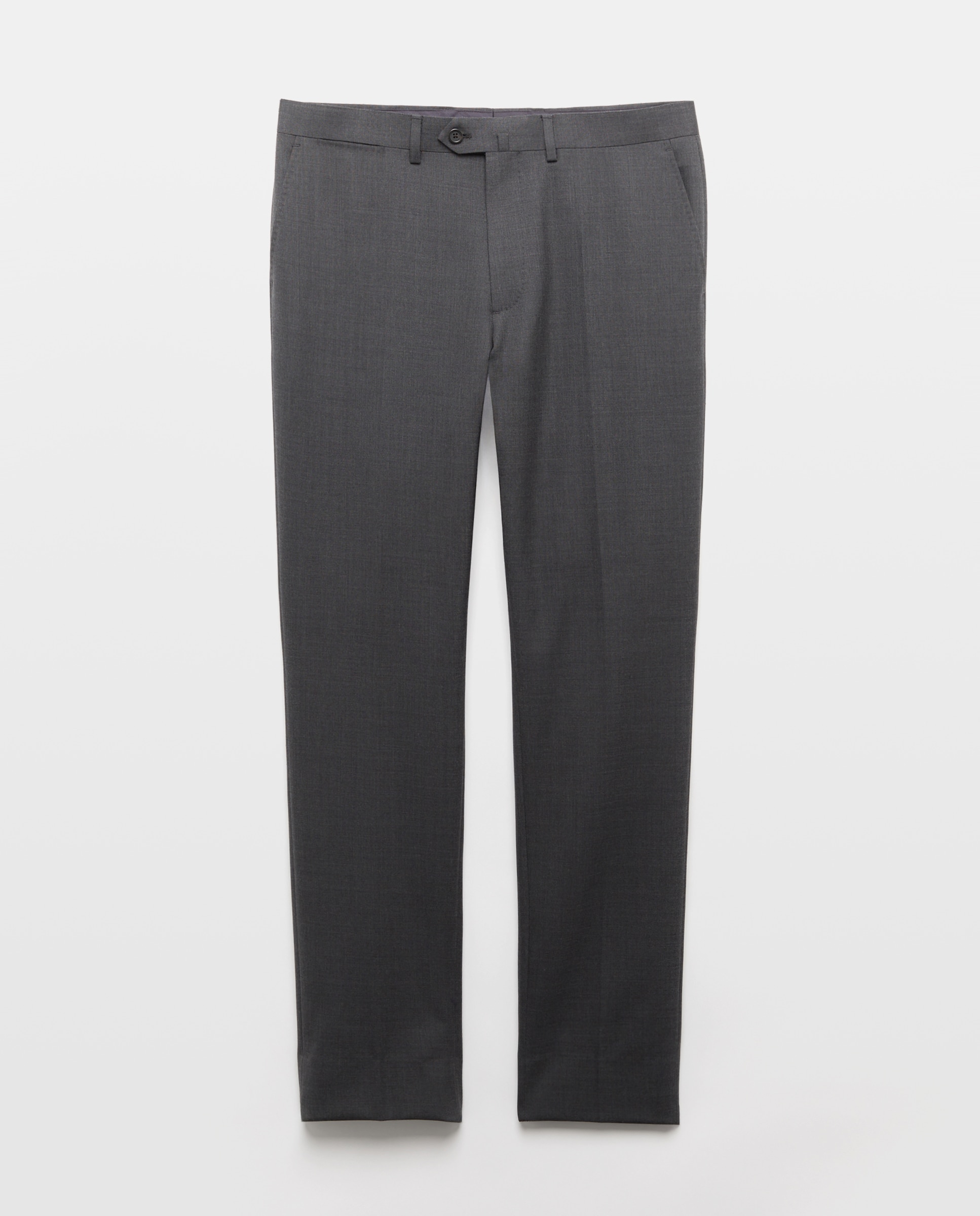 Pantalón separate Slim liso vestir 100% Lana hombre - Emidio Tucci - Gris oscuro Gris oscuro-4
