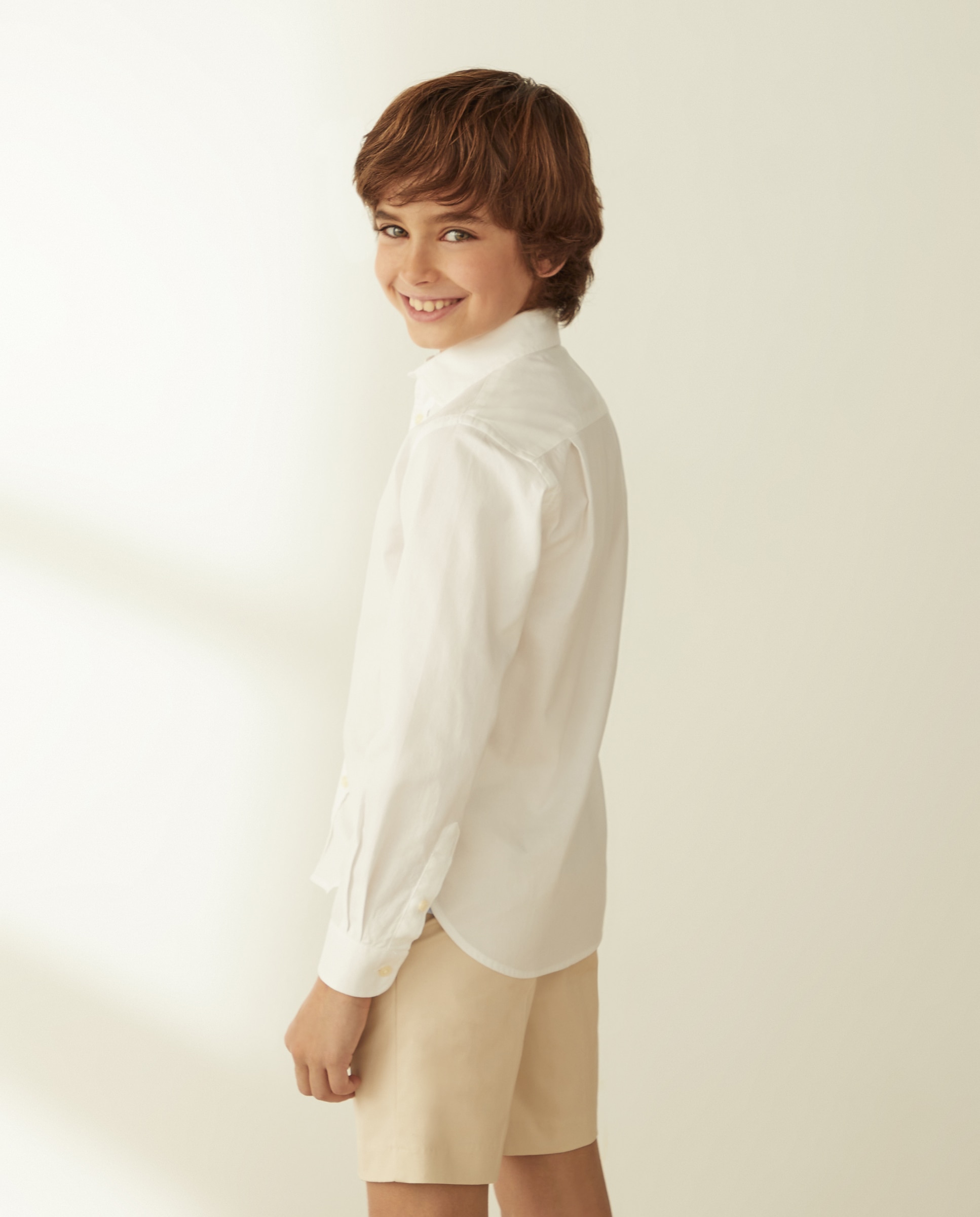 Camisa Formal de Criança Branco-3