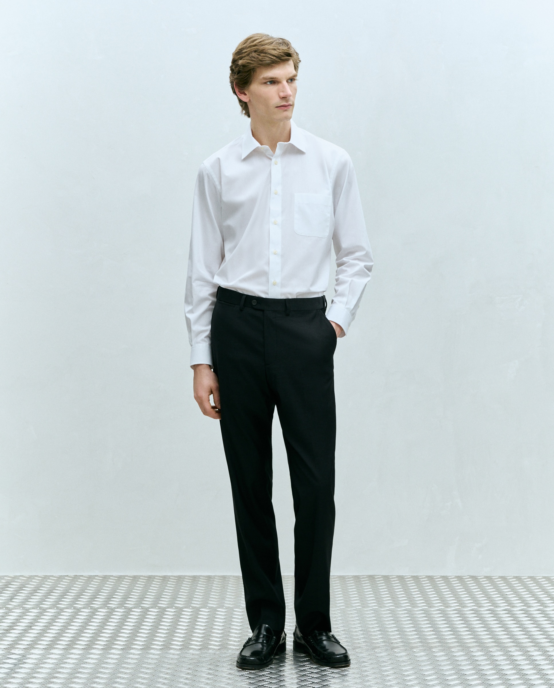 Camisa Classic Fit Clássico Popelina com Acabamento Eco Coolmax® Branco-2