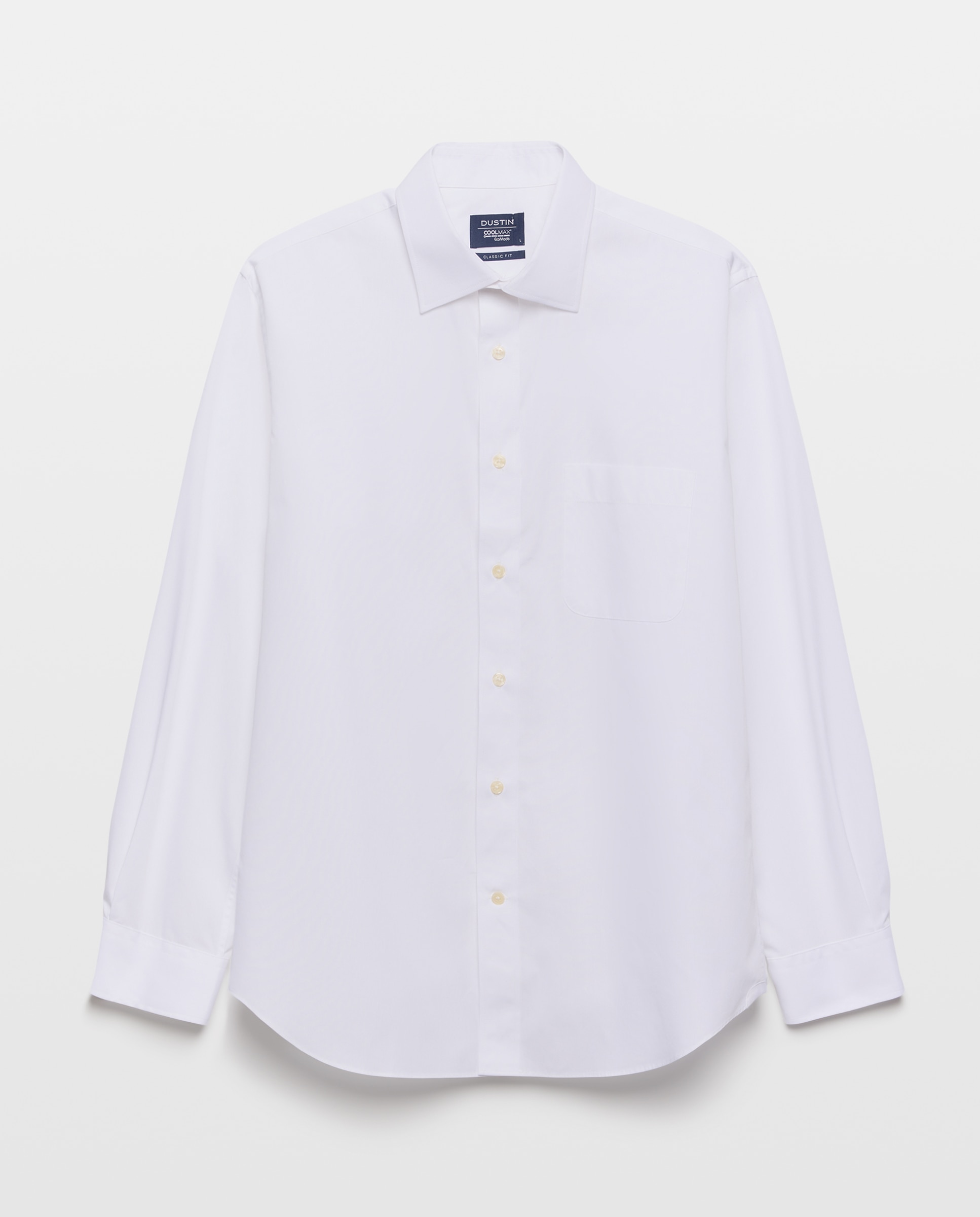 Camisa Classic Fit Clássico Popelina com Acabamento Eco Coolmax® Branco-4