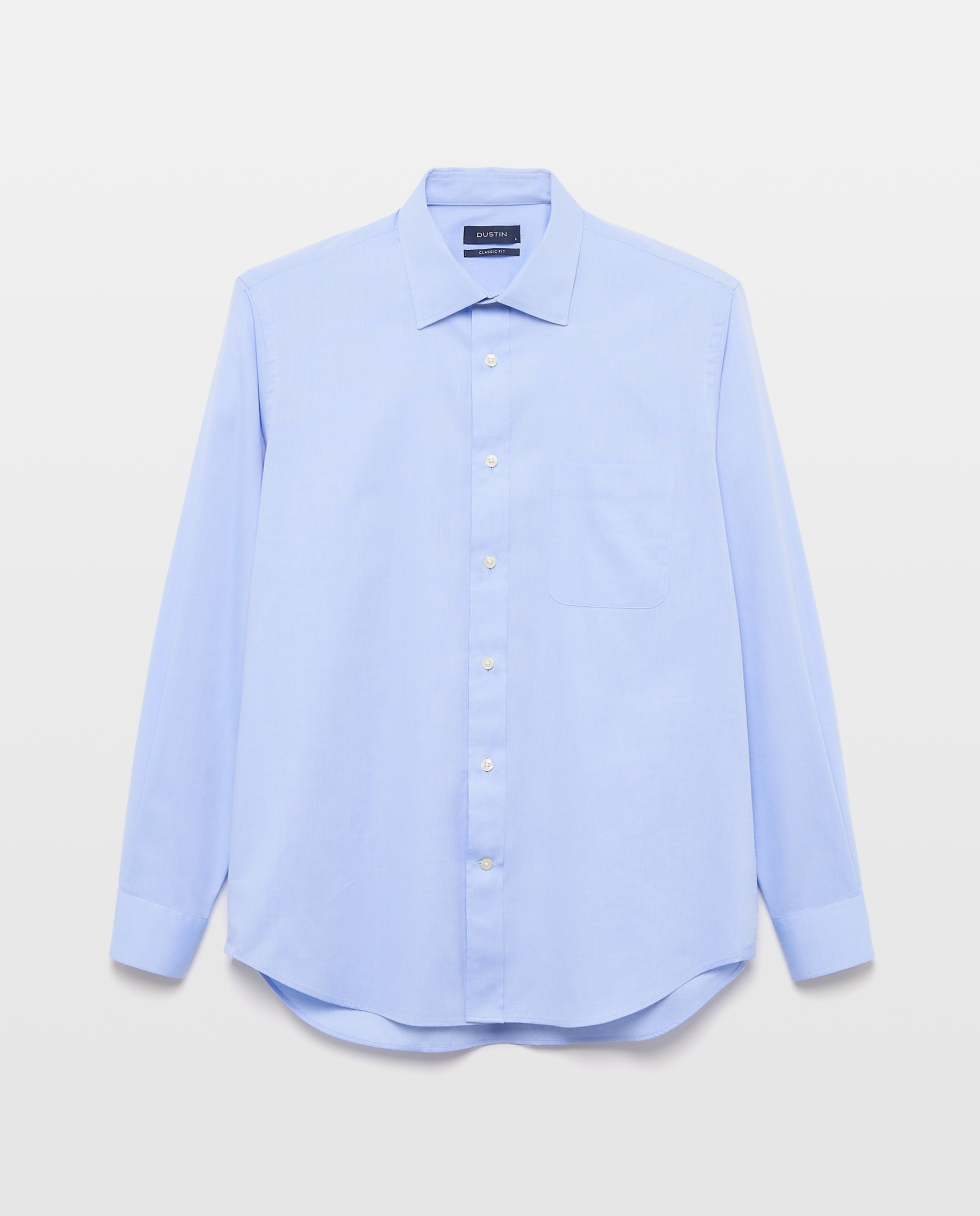 Camisa classic fit con algodón con estructura de hombre - Dustin - Azul Cielo Azul Cielo-4
