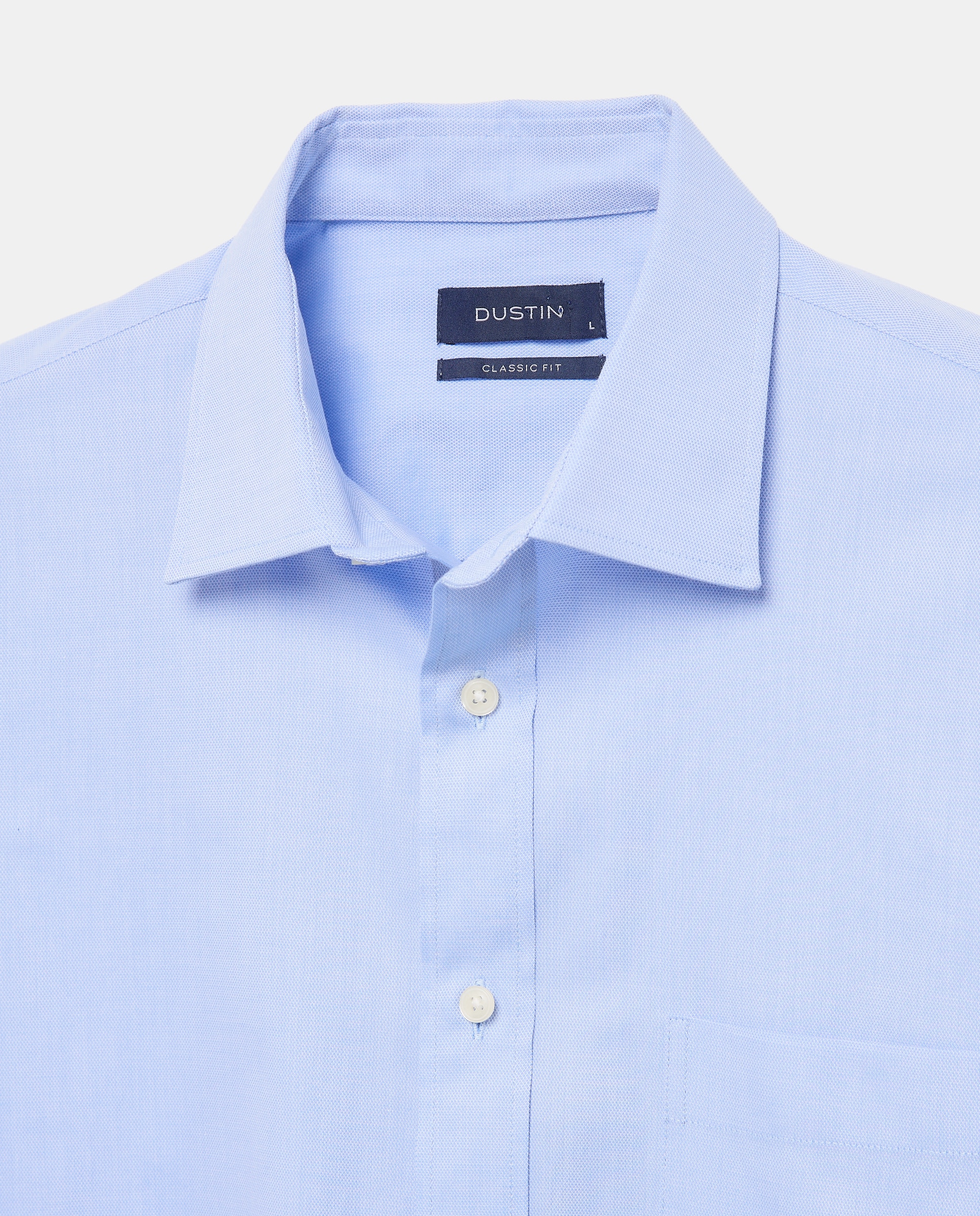 Camisa classic fit con algodón con estructura de hombre - Dustin - Azul Cielo Azul Cielo-5