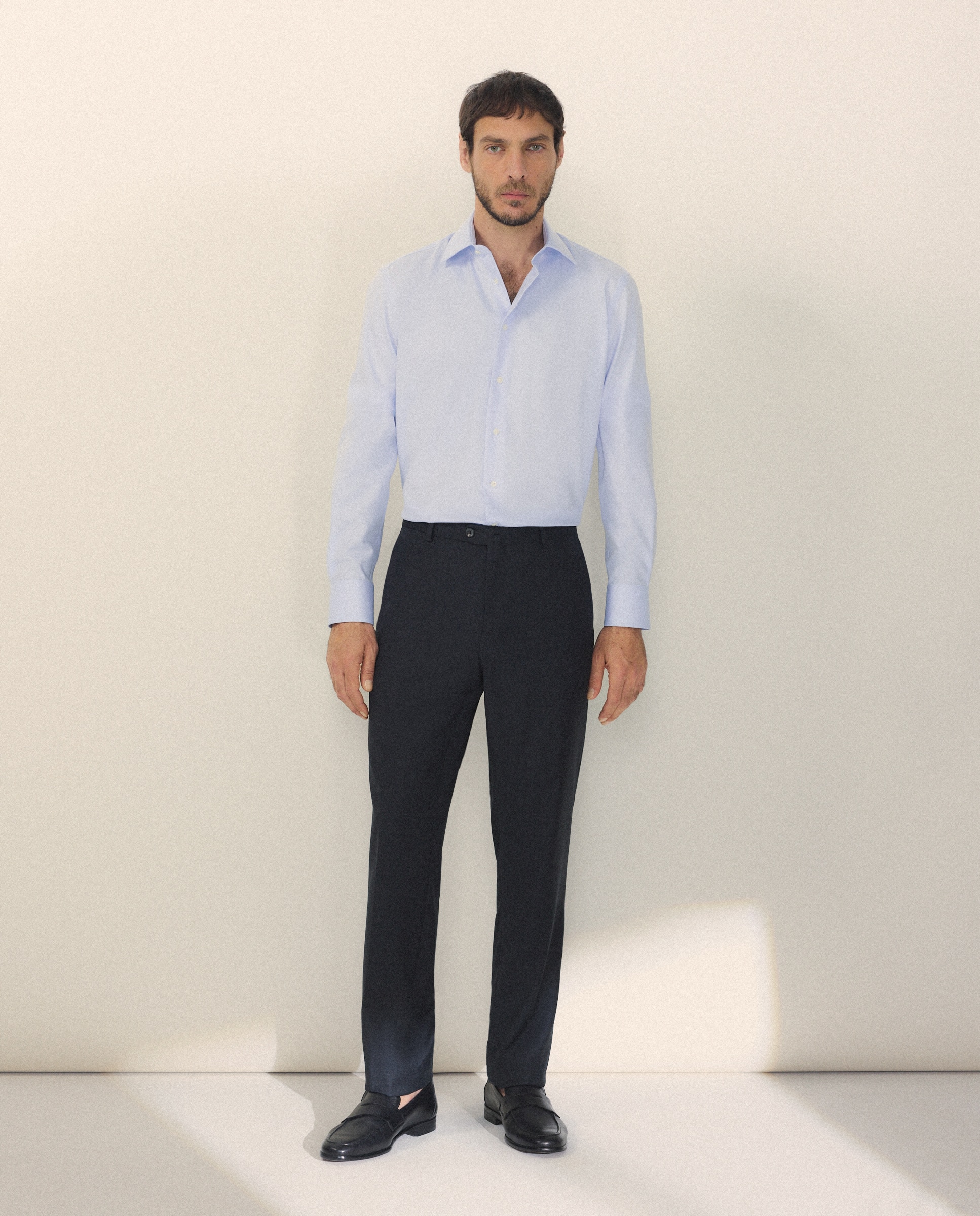 Camisa Formal Regular Fit Celeste-2