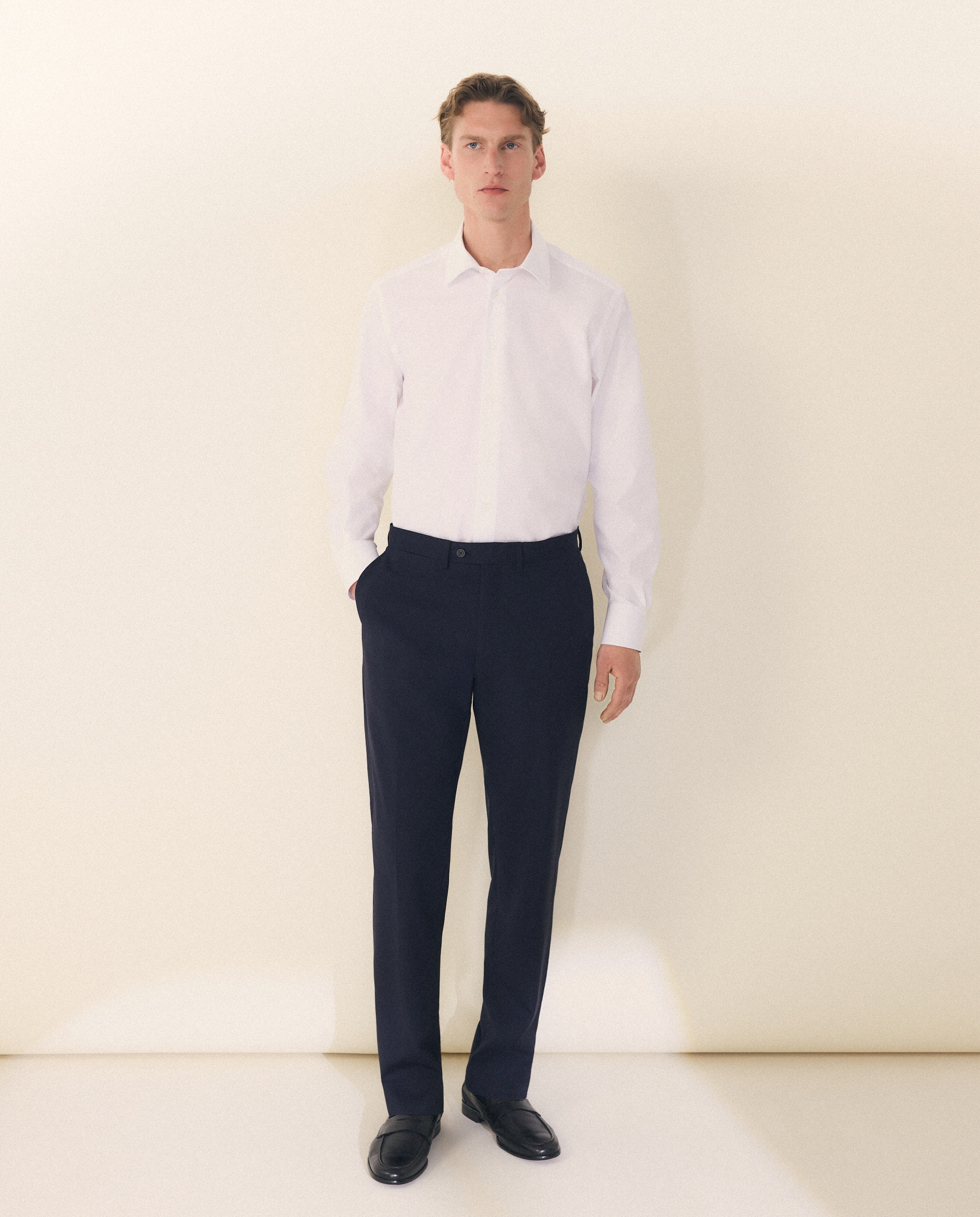 Camisa vestir hombre manga larga - Emidio Tucci - Blanco Blanco-2