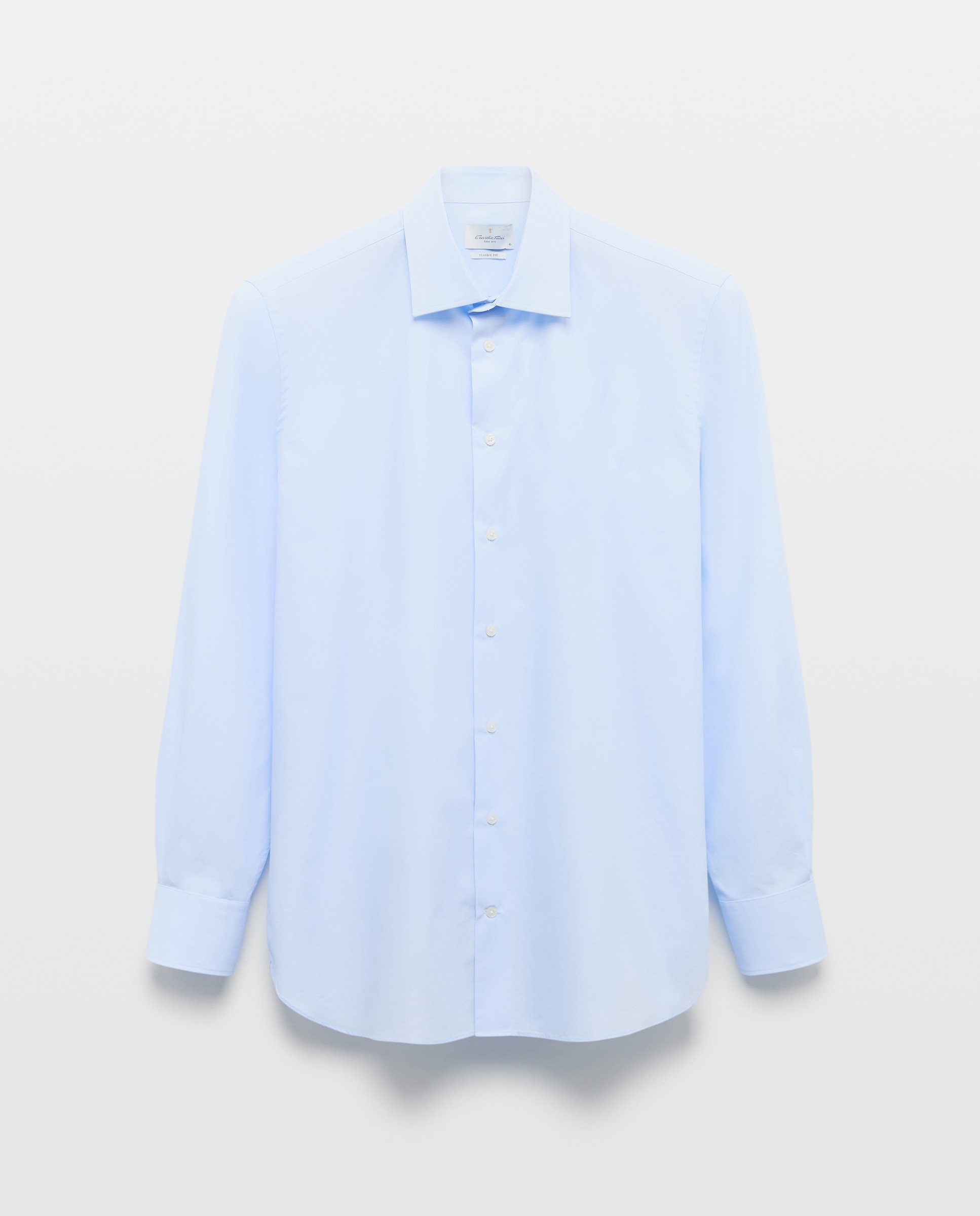 Camisa Formal de Manga Comprida Azul-5