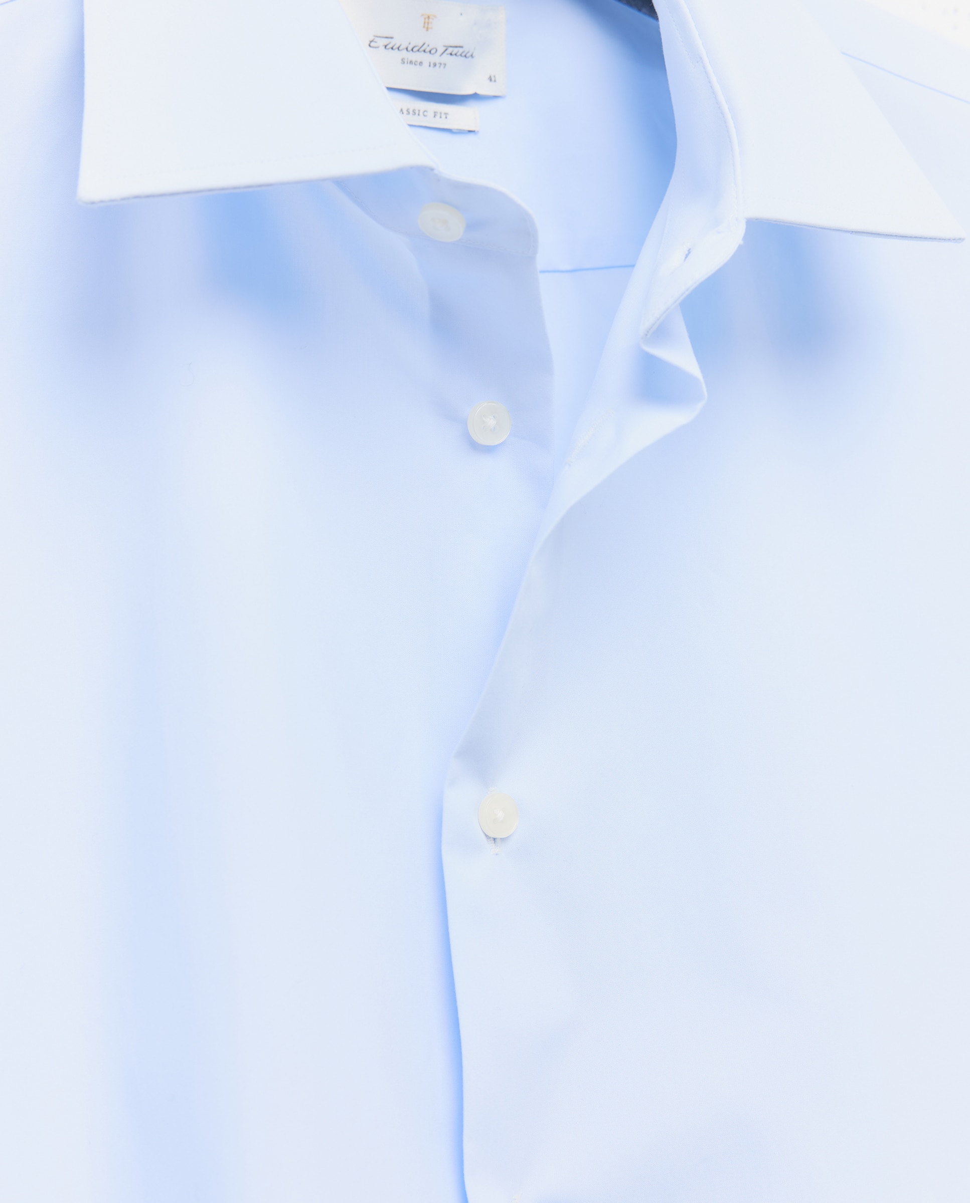 Camisa Formal de Manga Comprida Azul-6