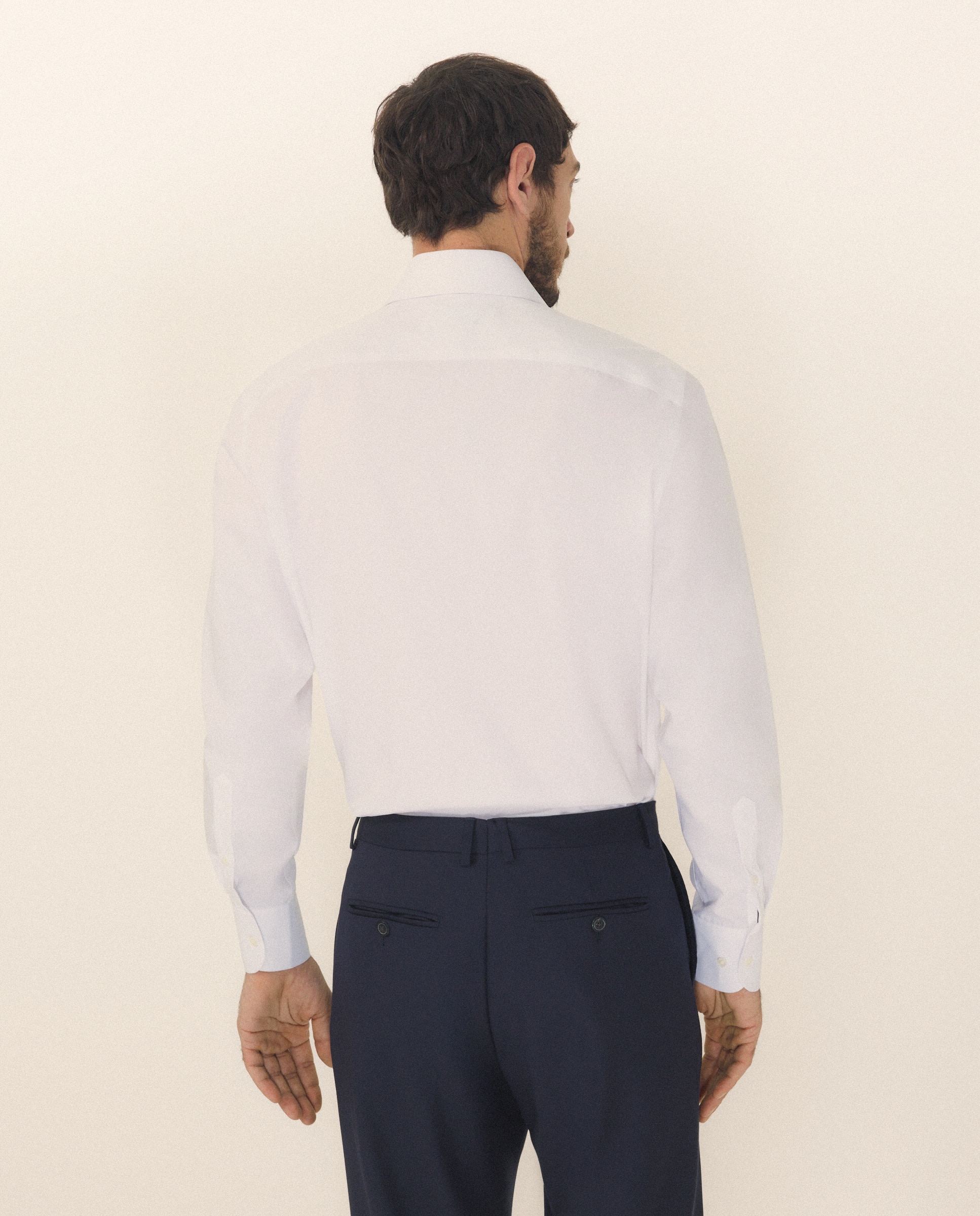Camisa vestir 100% algodón non iron fit classic - Emidio Tucci - Blanco Blanco-3