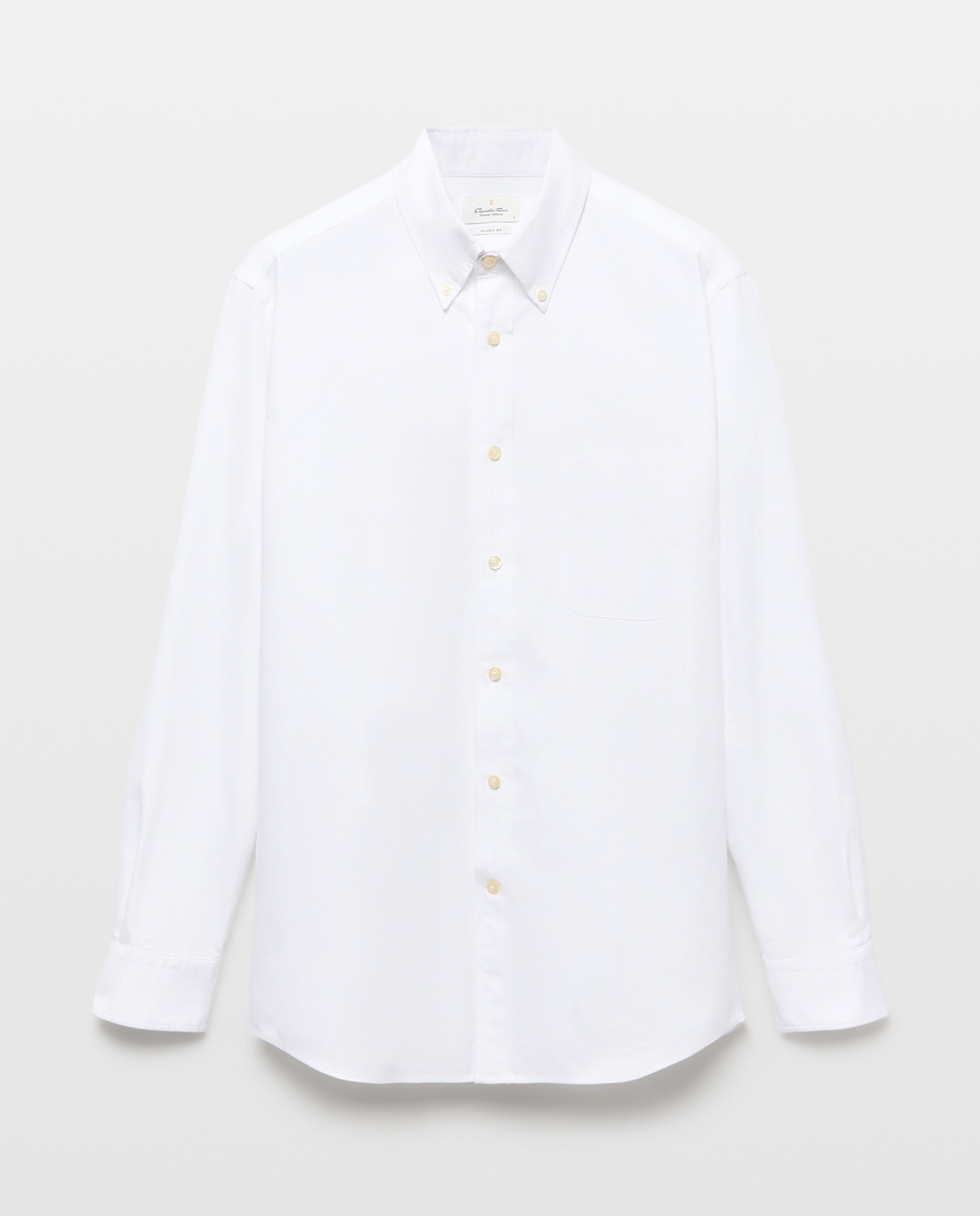 Camisa sport oxford classic fit hombre 100% algodón - Emidio Tucci - Blanco Blanco-4