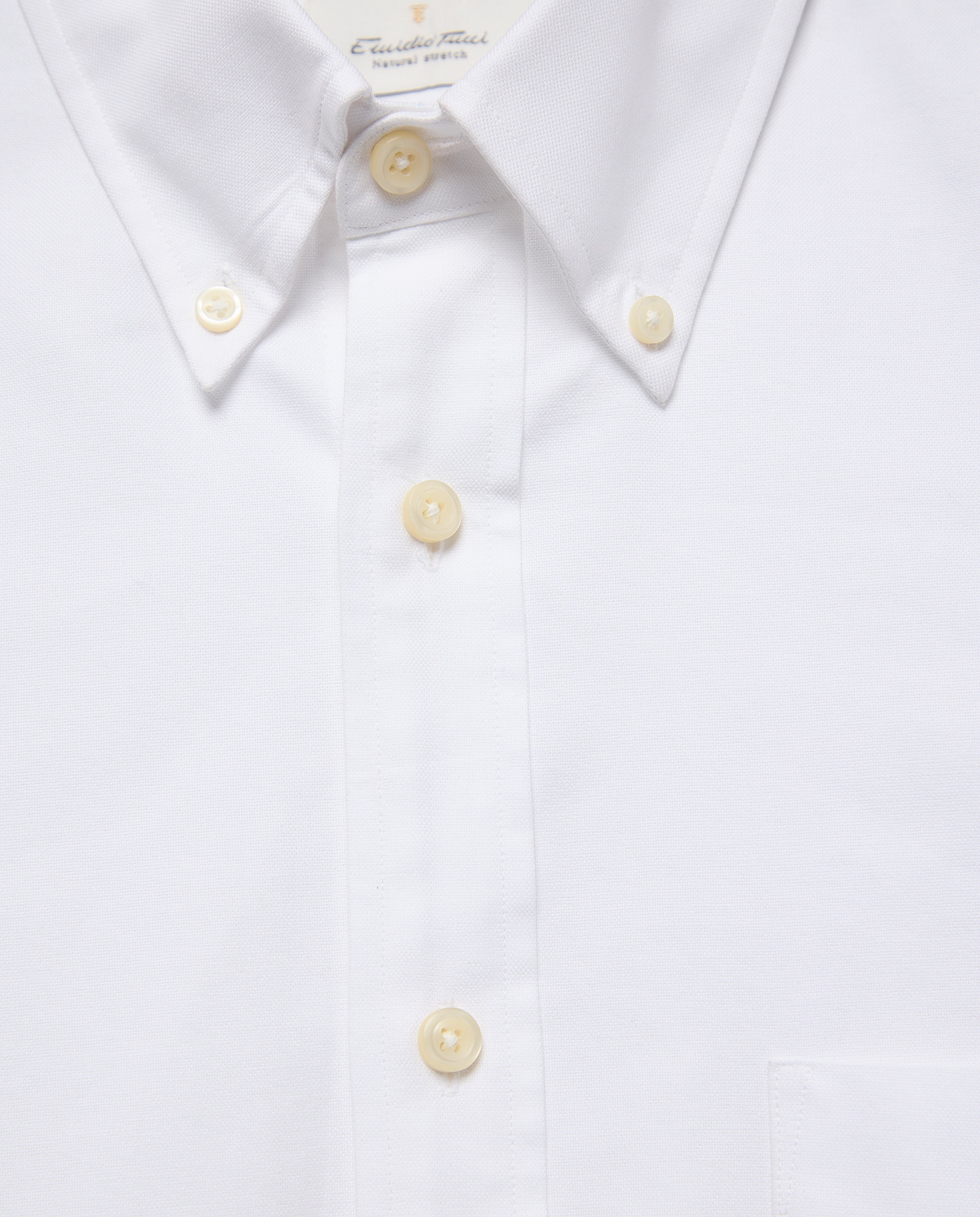 Camisa sport oxford classic fit hombre 100% algodón - Emidio Tucci - Blanco Blanco-5