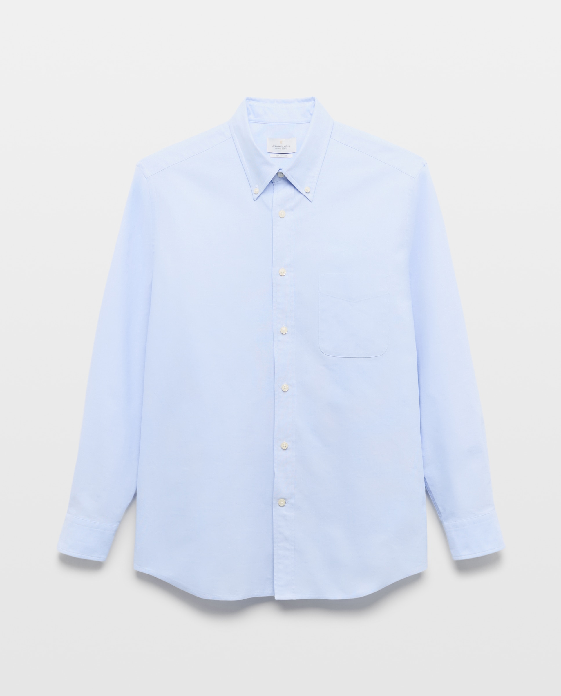 Camisa Casual Lisa Oxford Classic Fit Azul-claro-4