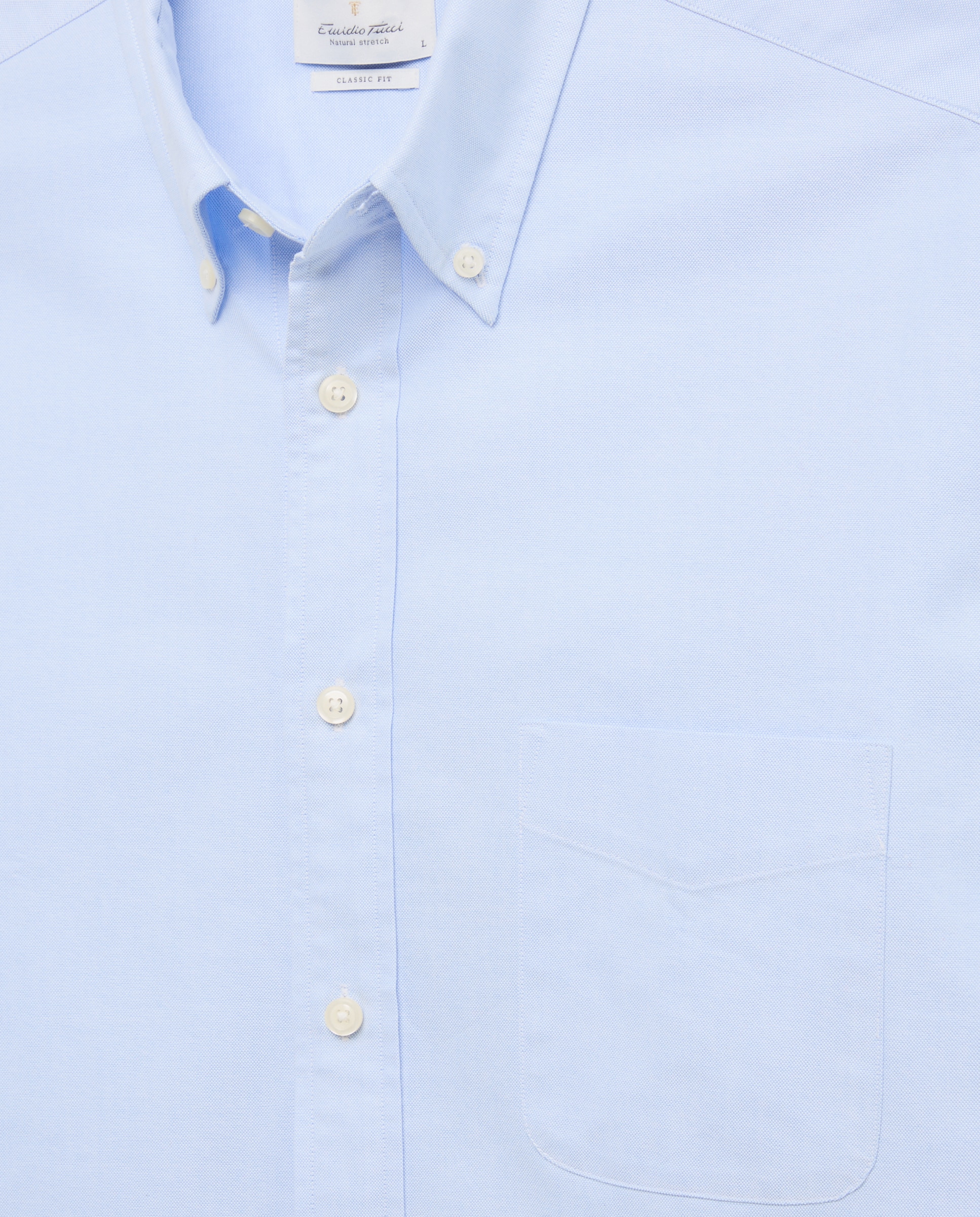 Camisa Casual Lisa Oxford Classic Fit Azul-claro-5