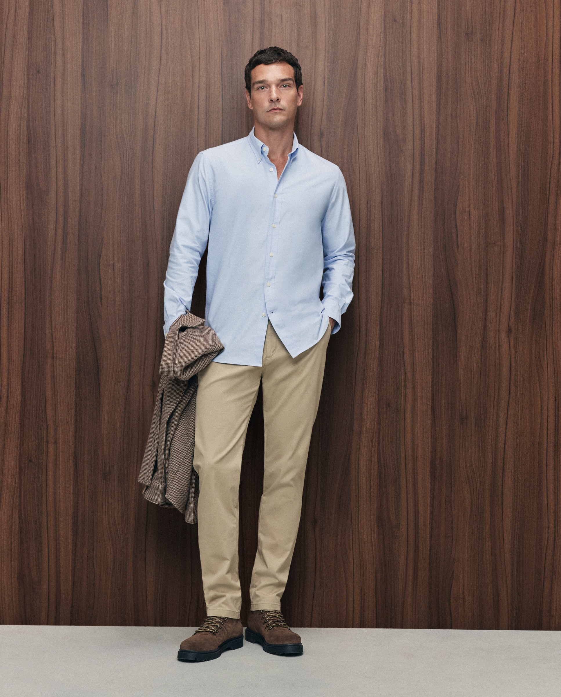 Camisa sport oxford classic fit hombre 100% algodón - Emidio Tucci - Blanco Blanco-3