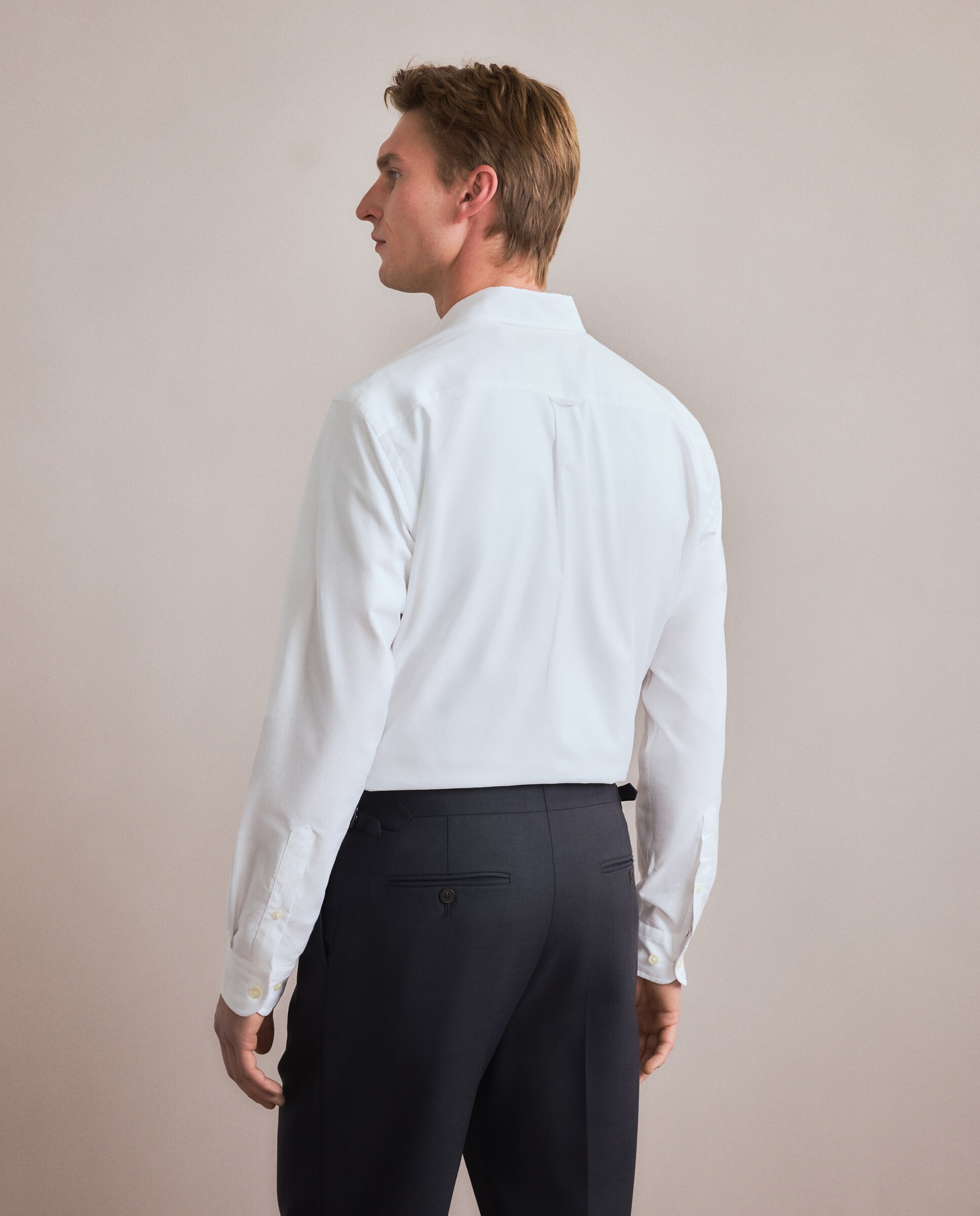 Camisa sport oxford classic fit hombre 100% algodón - Emidio Tucci - Blanco Blanco-4