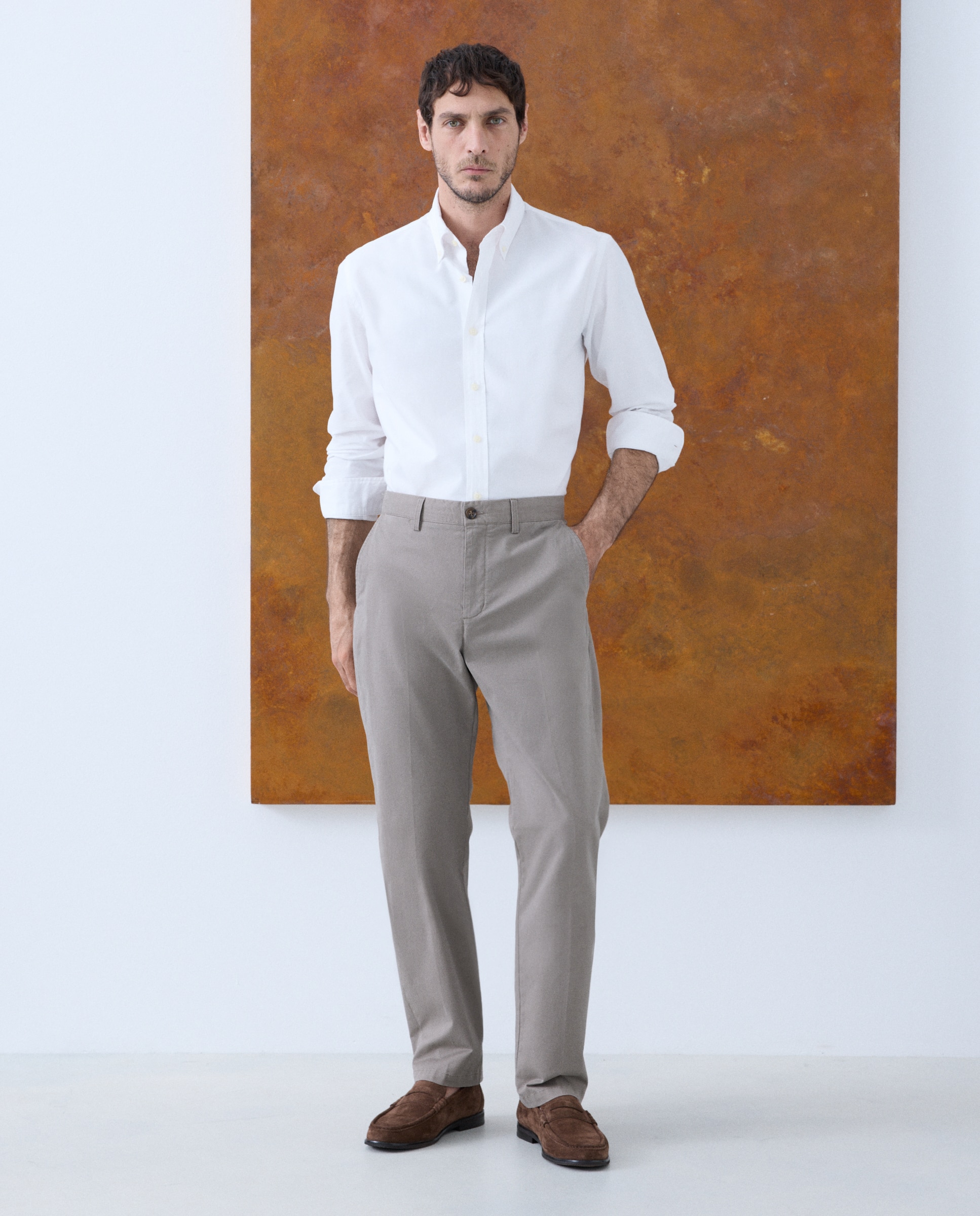 Camisa Casual Oxford Classic Fit Celeste-2