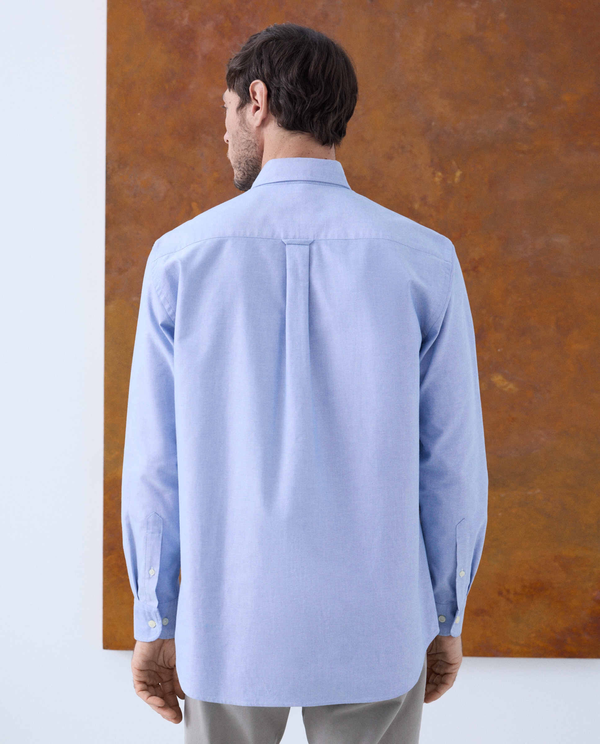 Camisa Casual de Manga Comprida Azul-marinho-3