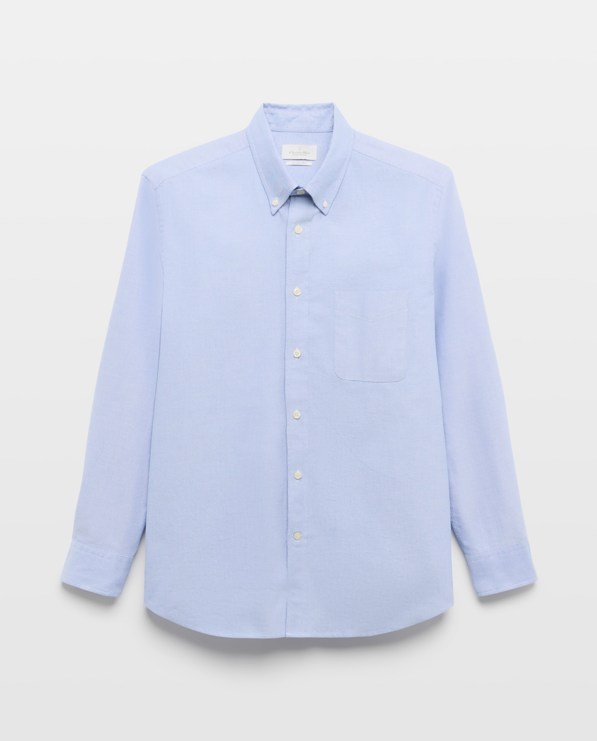 Camisa Casual de Manga Comprida Azul-marinho-4