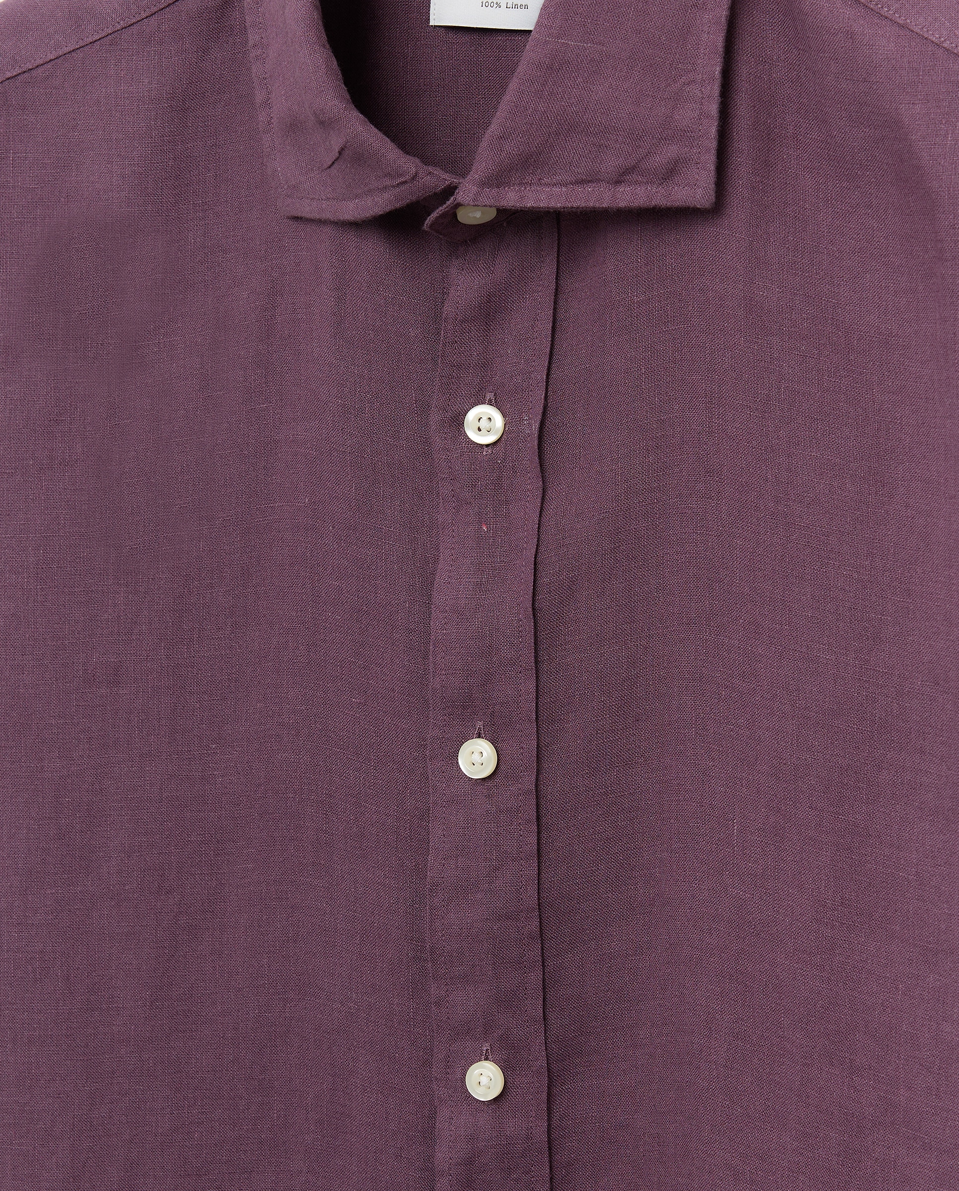 Camisa de Linho Lisa Beringela-5