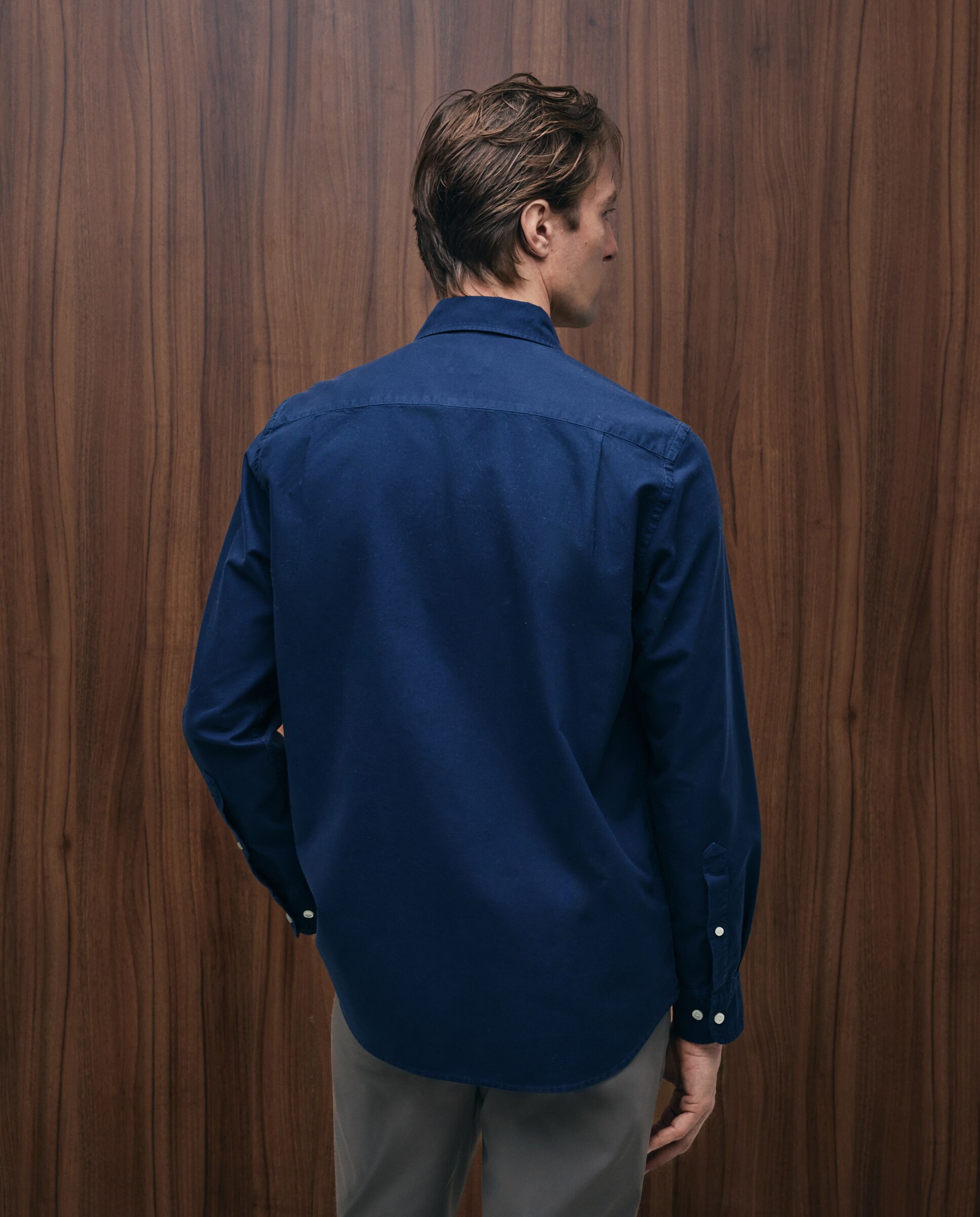 Camisa oxford hombre m/l - Emidio Tucci - Azul marino Azul marino-3