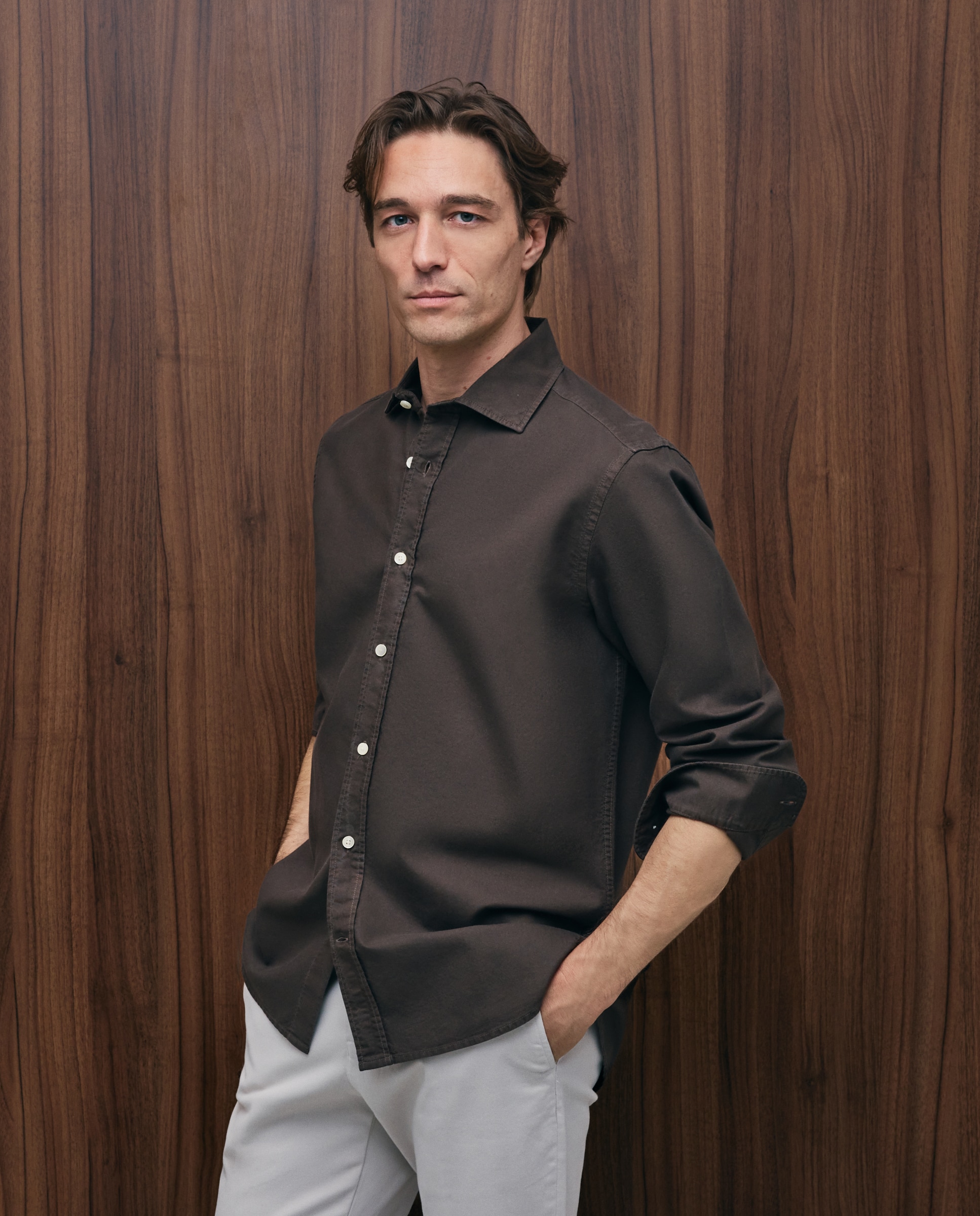 Imagem 0 de Camisa Oxford de Manga Comprida
