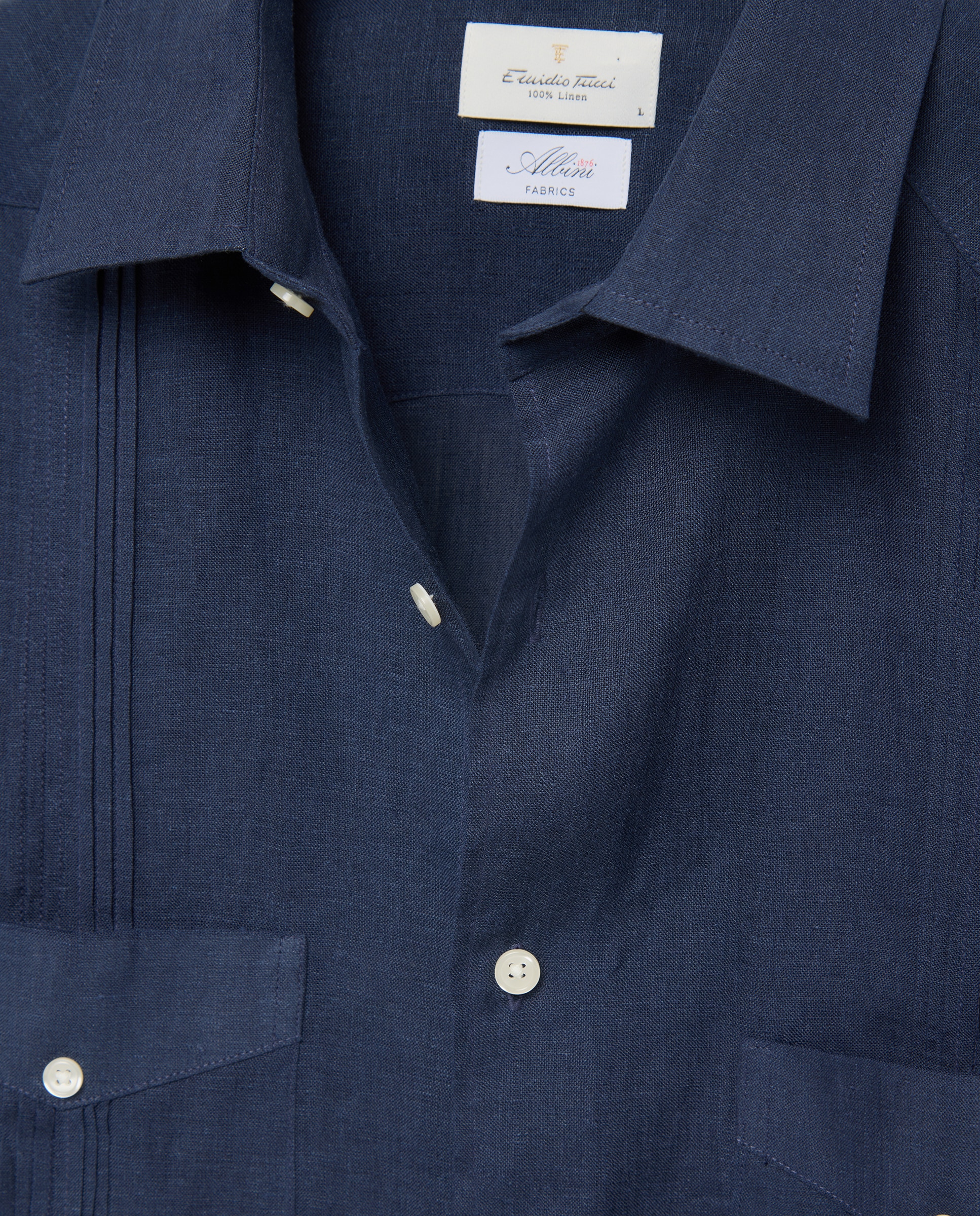 Camisa de Linho Azul-5