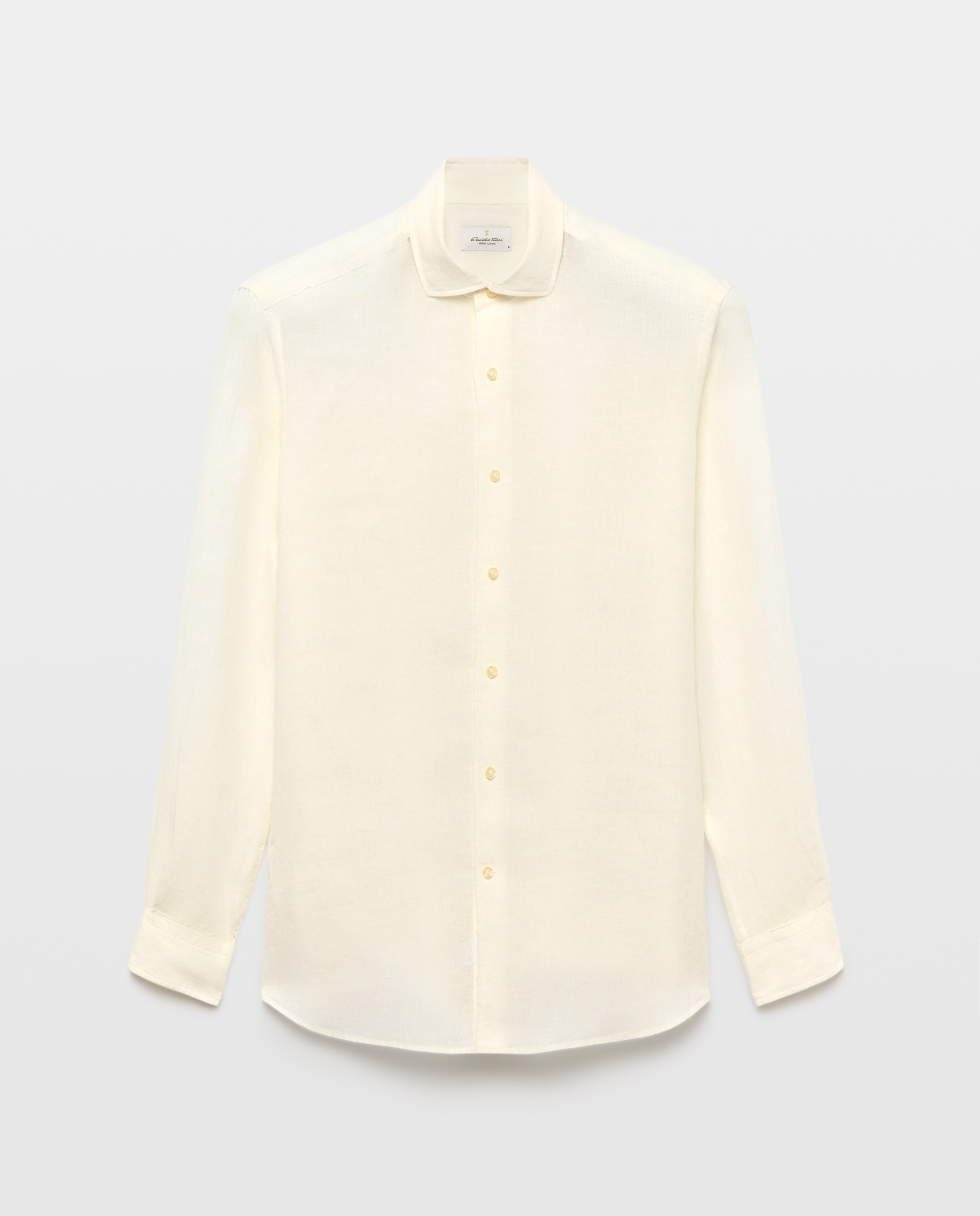 Camisa de lino de hombre - Emidio Tucci - Blanco Blanco-4