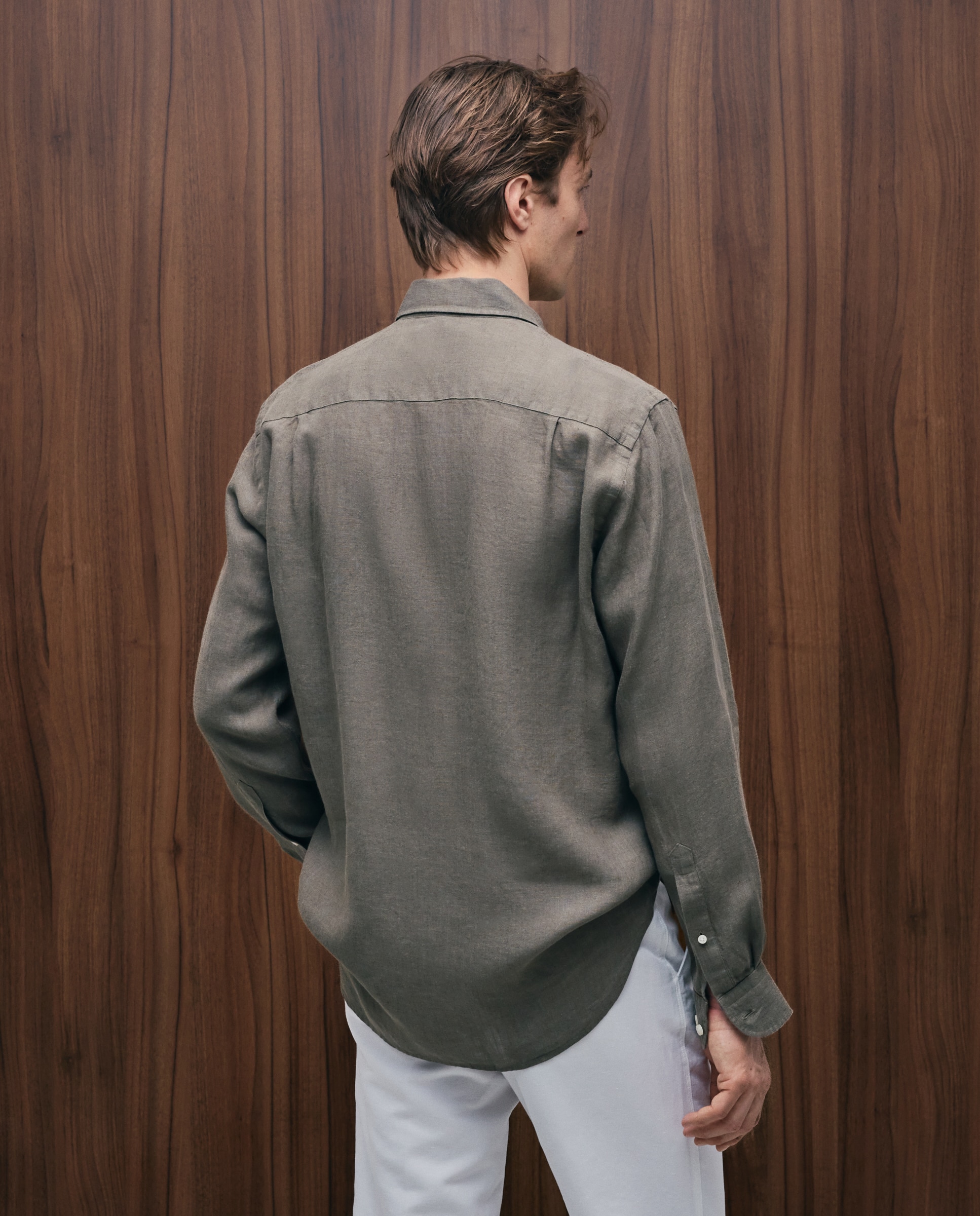 Camisa de lino de hombre - Emidio Tucci - Verde Verde-3