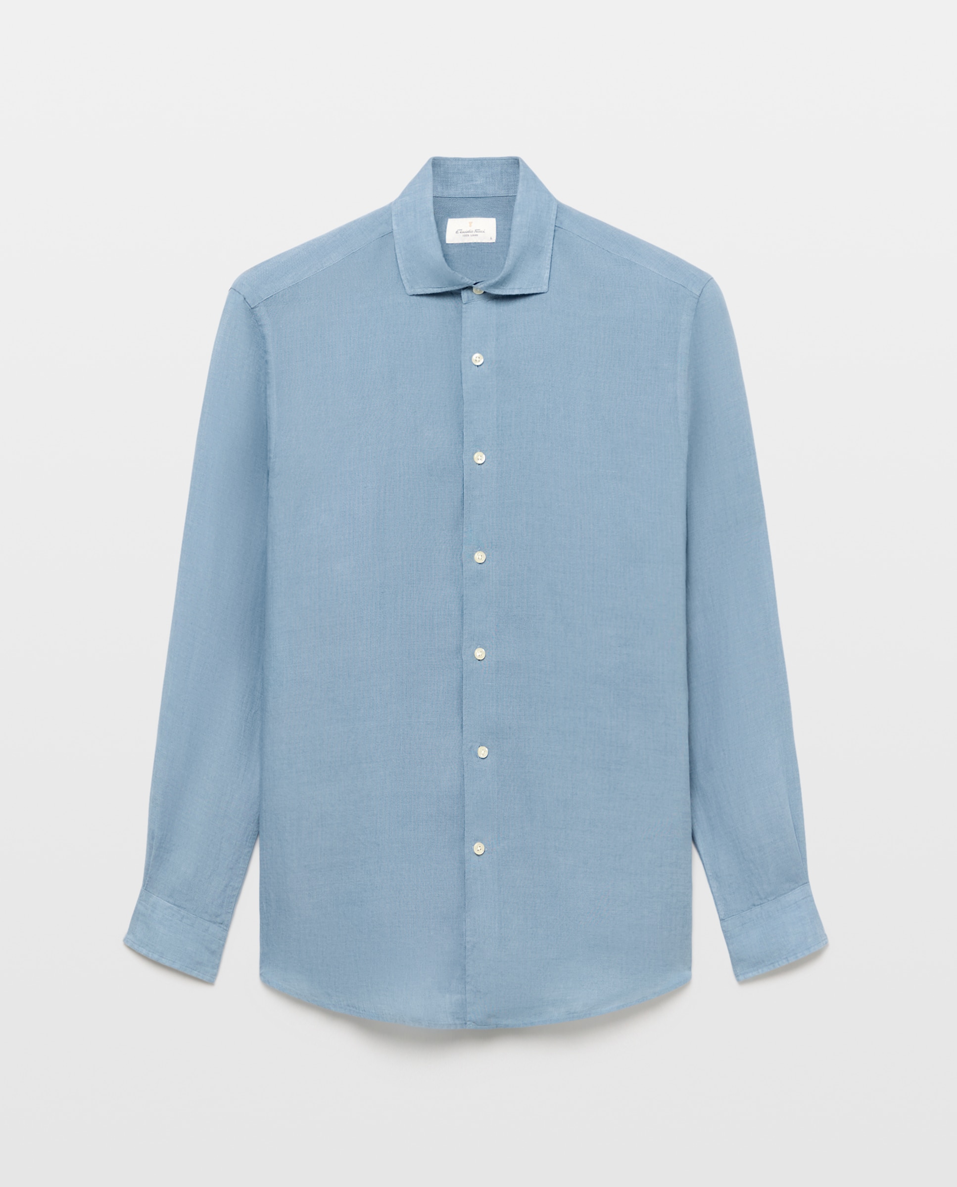 Camisa de Linho Azul-4