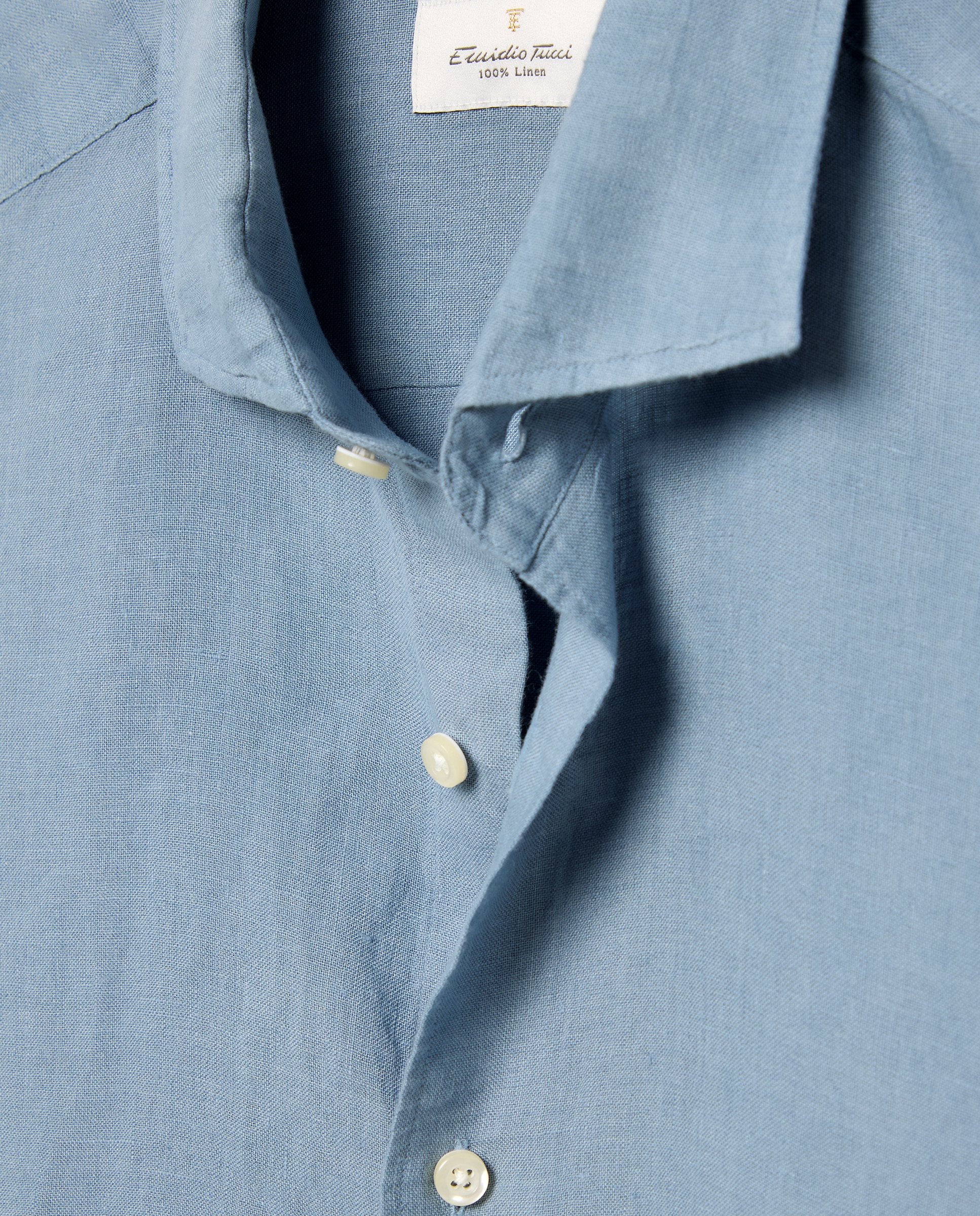 Camisa de Linho Azul-5