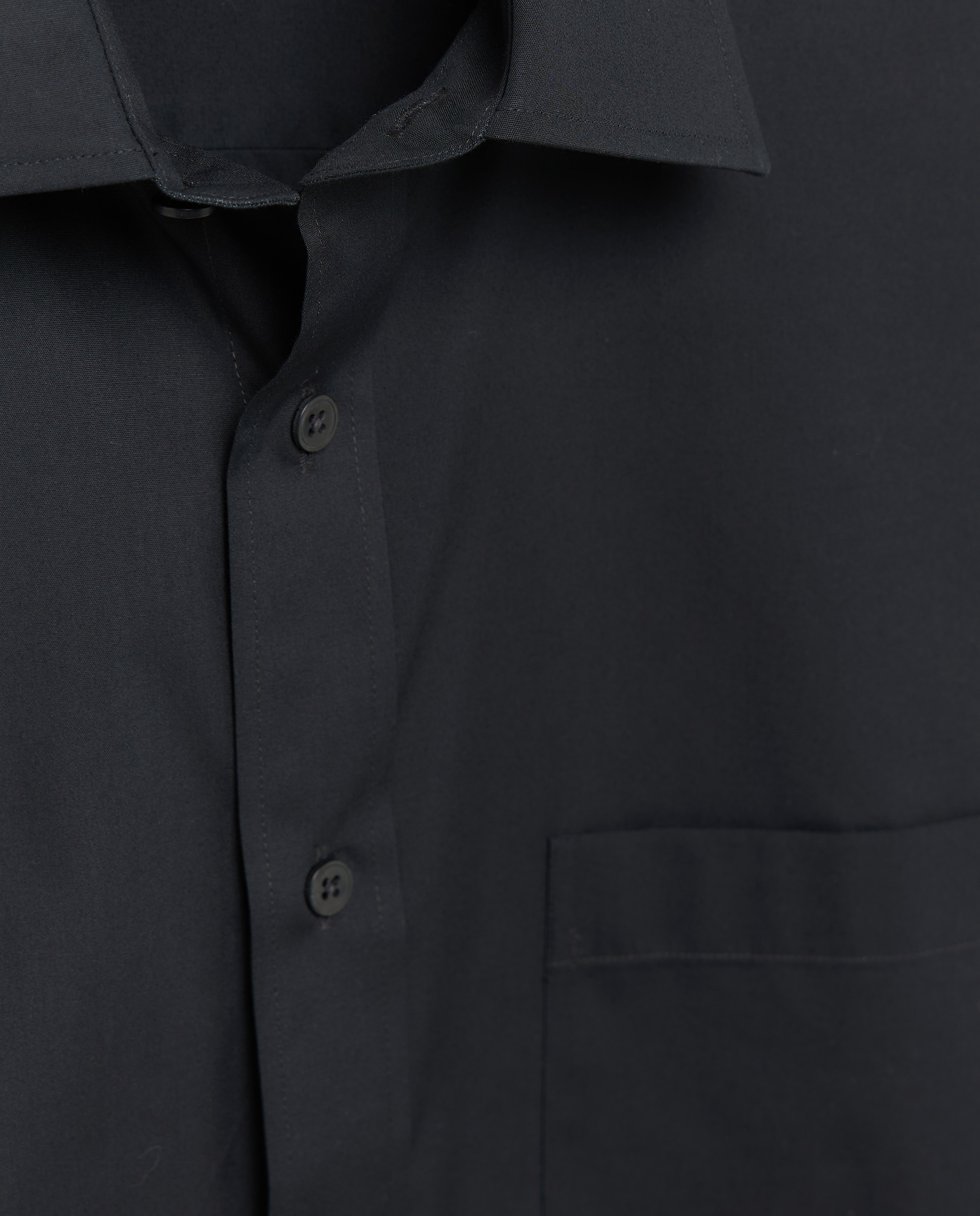 Camisa de hombre con coolmax en classic fit lisa - Dustin - Negro Negro-5
