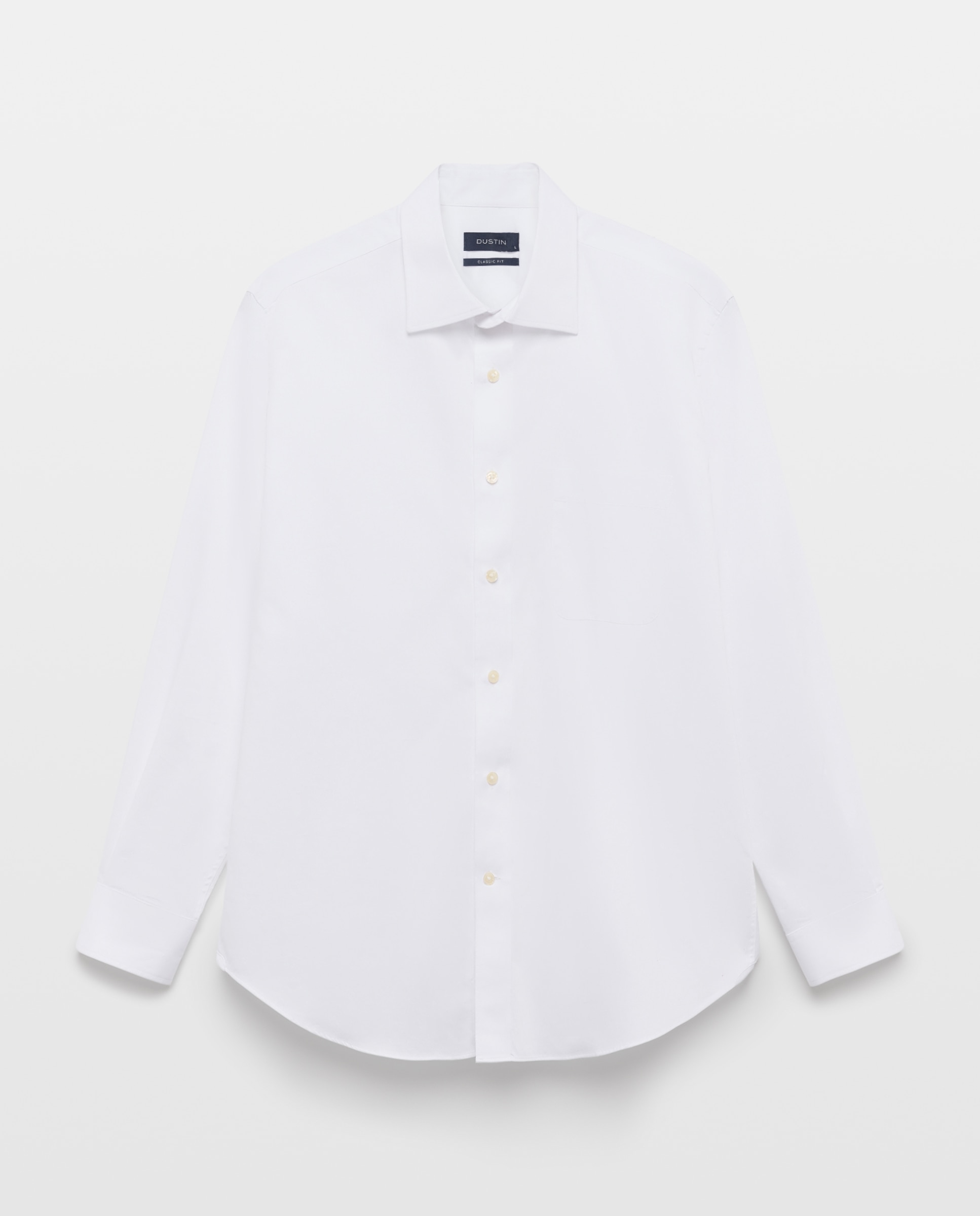 Camisa classic fit con algodón coolmax twill lisa de hombre - Dustin - Blanco Blanco-4