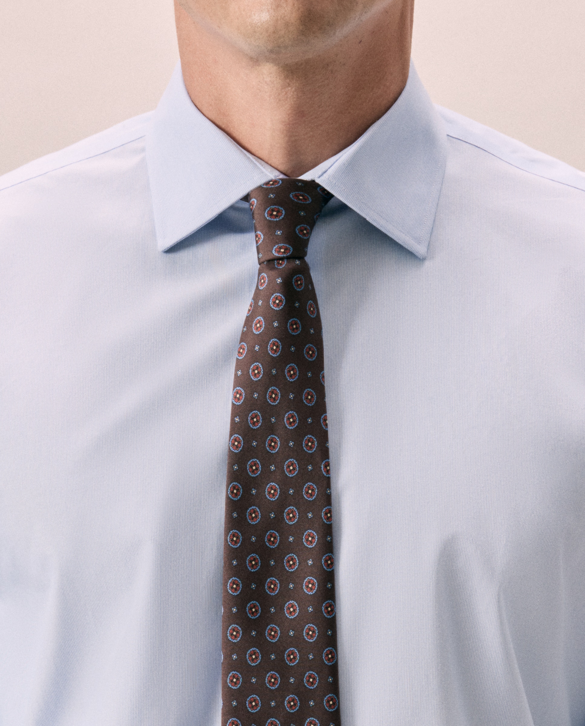 Camisa vestir 100% algodón non iron - Emidio Tucci - Azul Azul-3