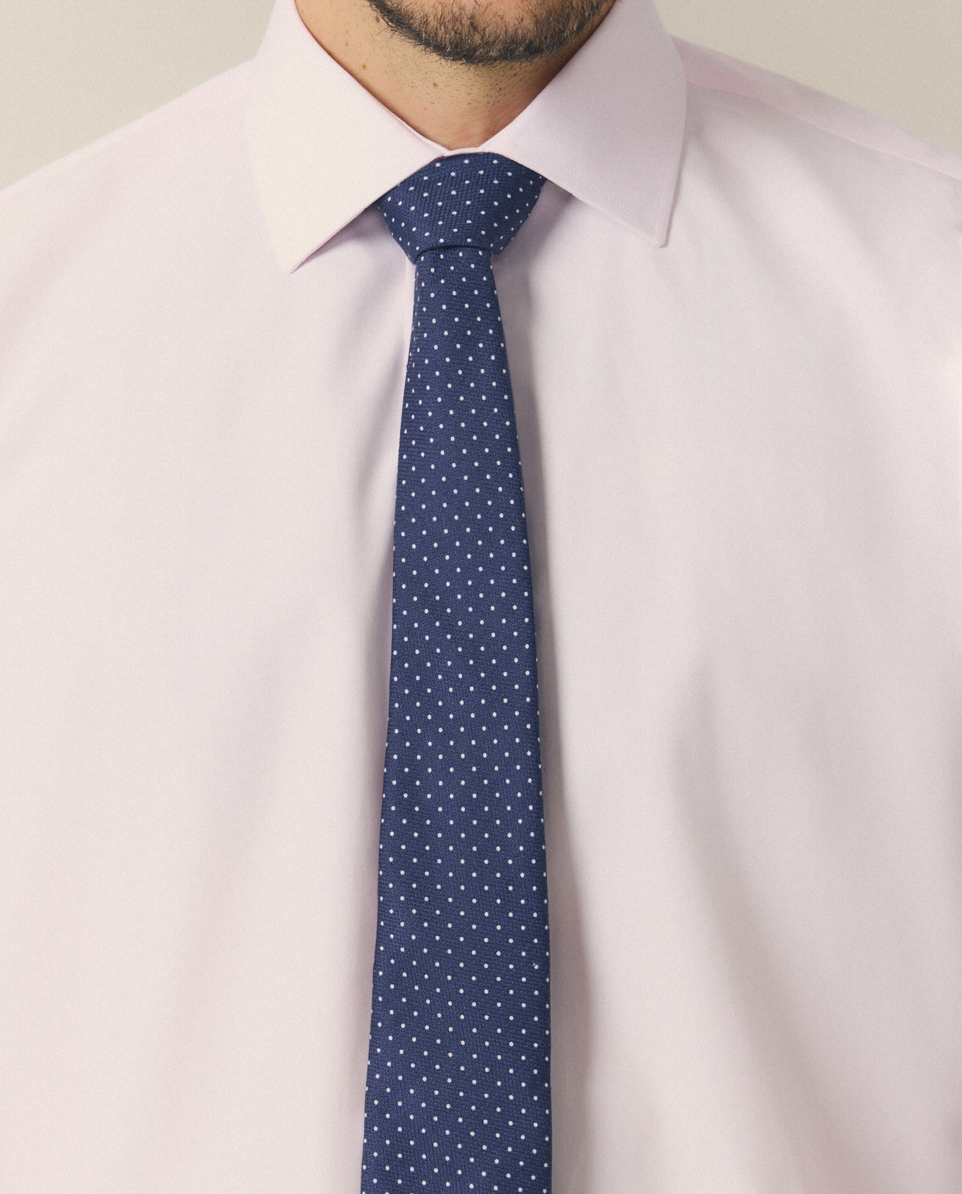 Camisa Clássica Non Iron com Manga Comprida Rosa-4