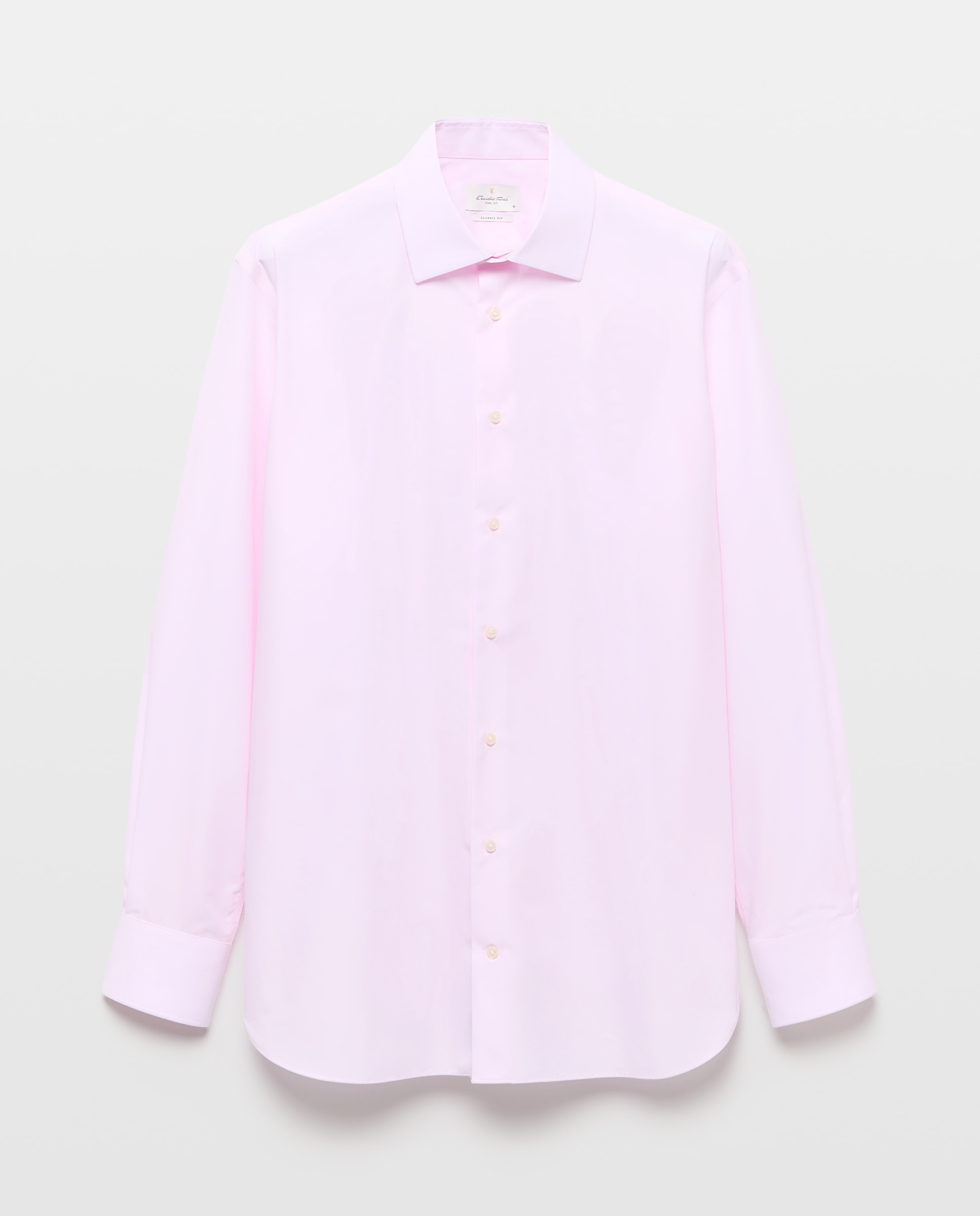 Camisa Clássica Non Iron com Manga Comprida Rosa-5