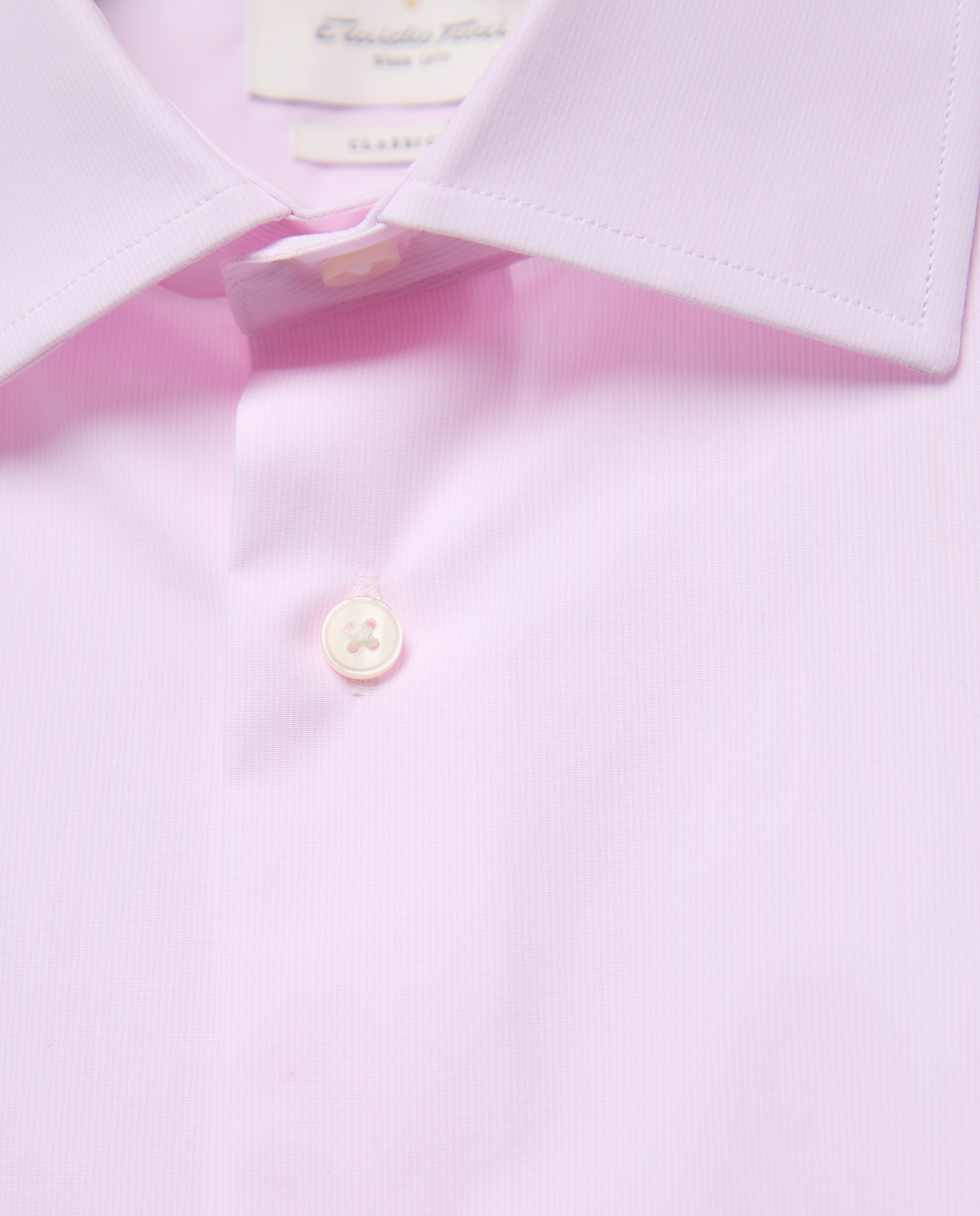 Camisa Clássica Non Iron com Manga Comprida Rosa-6