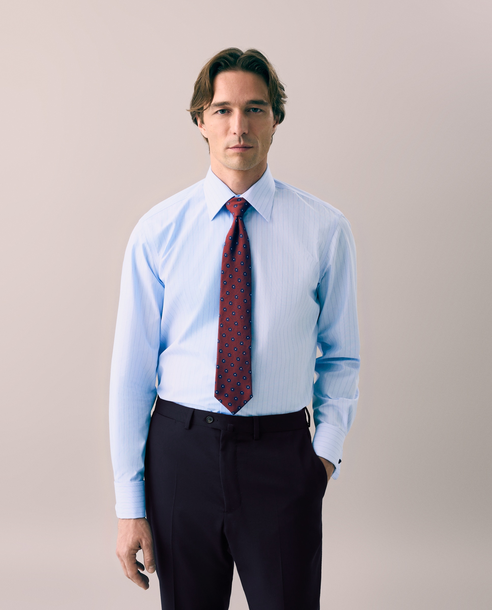 Imagen 0 de Camisa vestir non iron hombre manga larga Azul claro