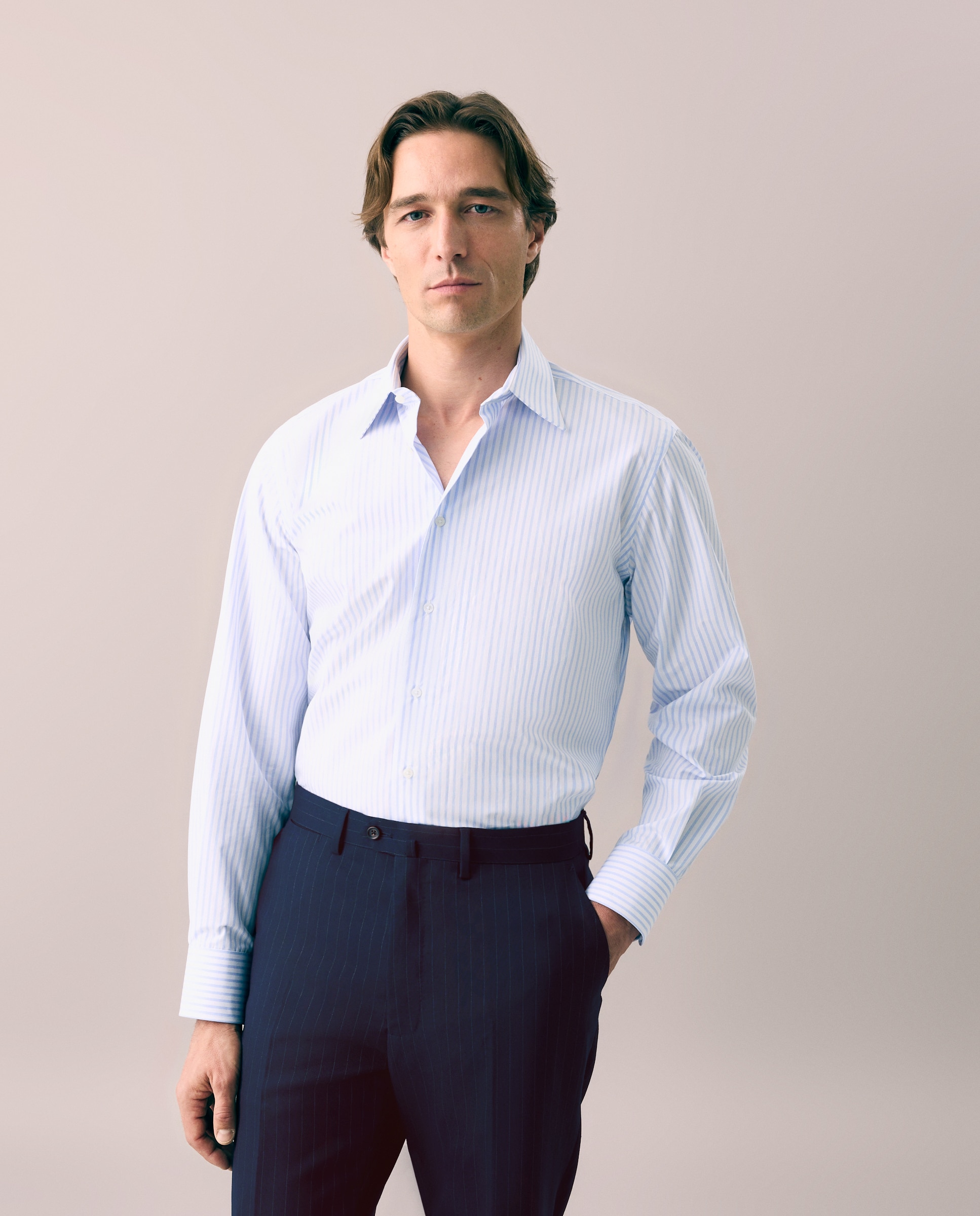 Imagen 0 de Camisa vestir non iron hombre manga larga Azul claro