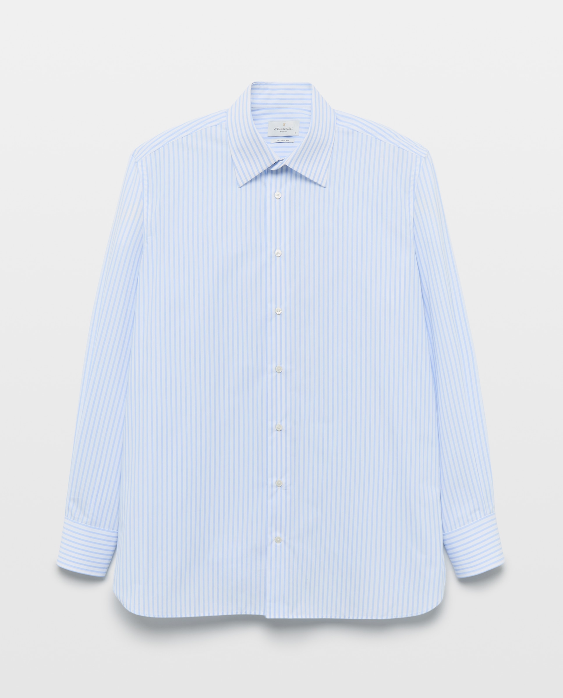 Camisa vestir non iron hombre manga larga - Emidio Tucci - Azul claro Azul claro-5