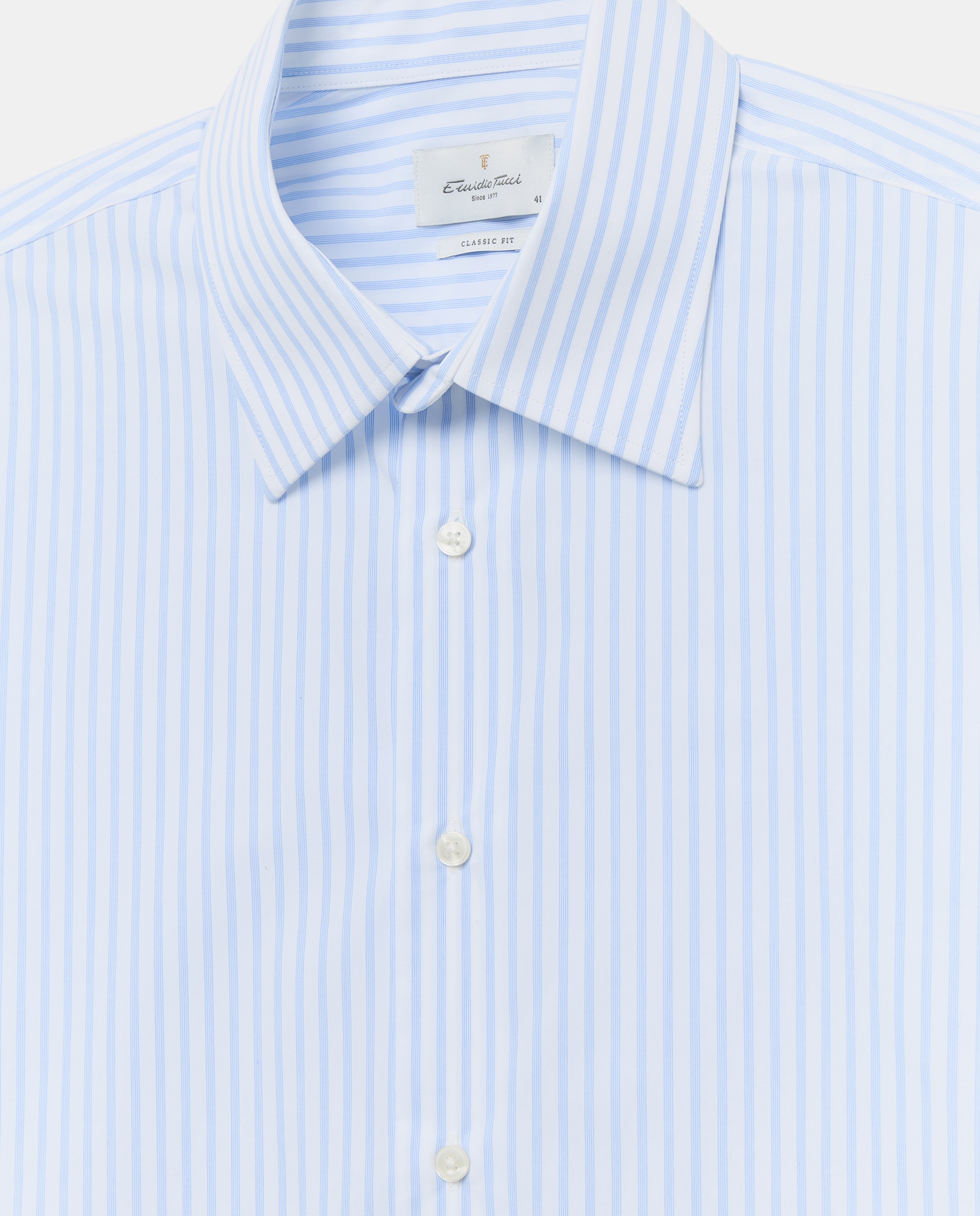 Camisa vestir non iron hombre manga larga - Emidio Tucci - Azul claro Azul claro-6