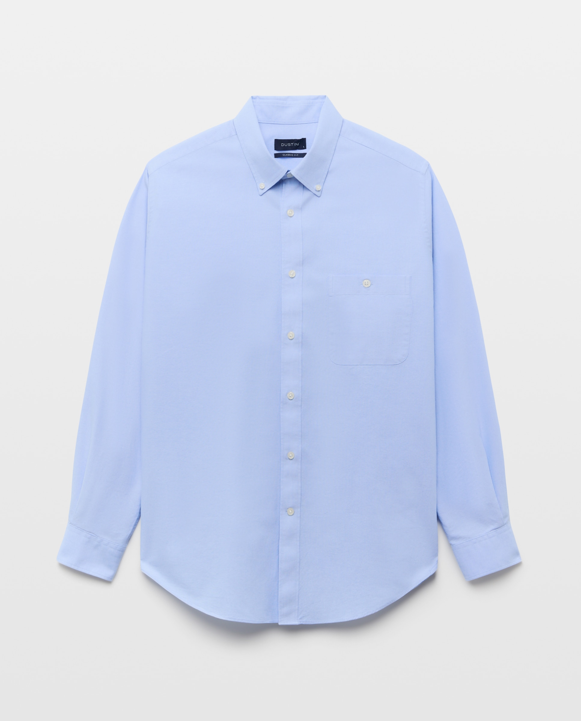 Camisa de hombre de oxford lisa classic fit - Dustin - Azul claro Azul claro-4
