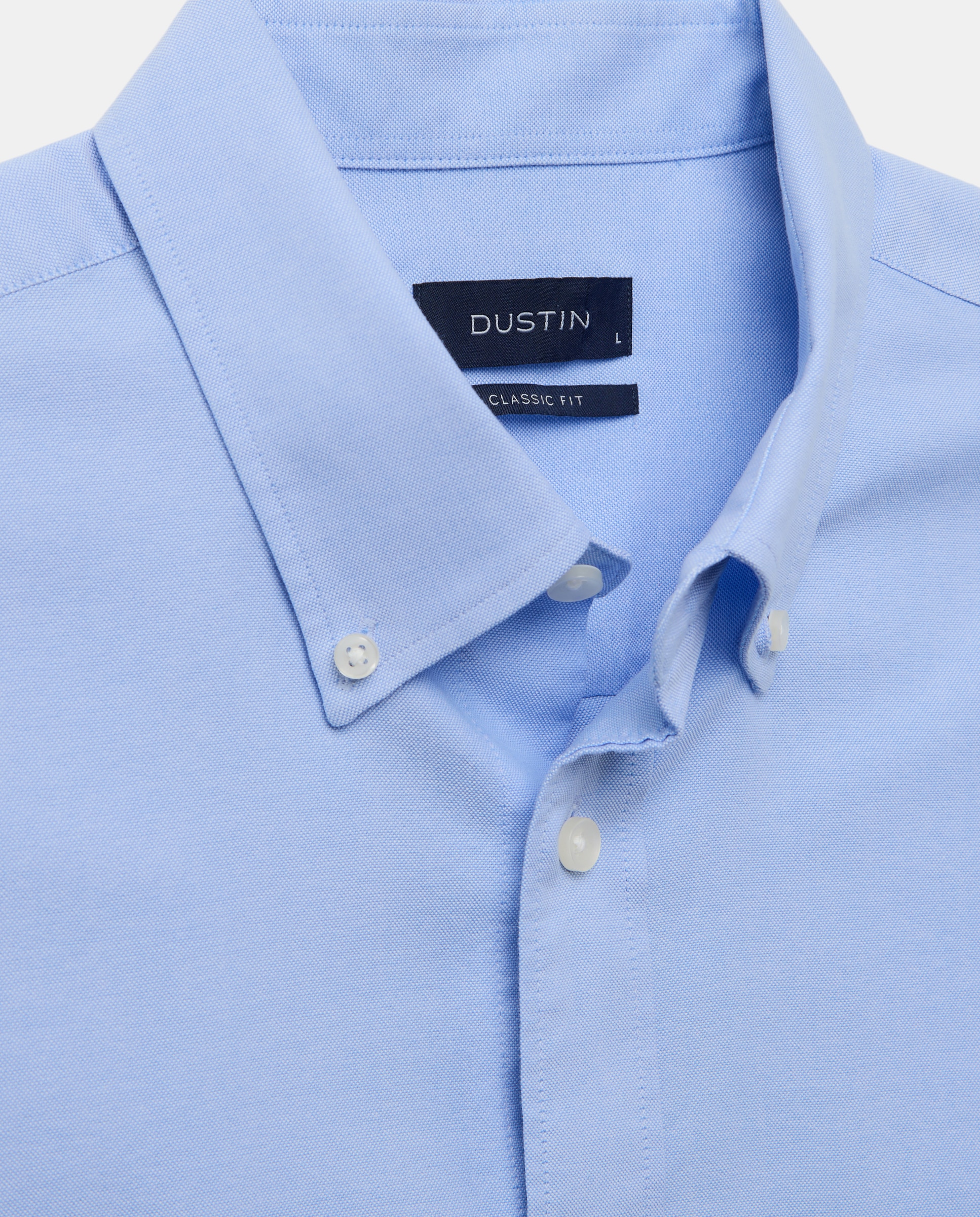 Camisa de hombre de oxford lisa classic fit - Dustin - Azul claro Azul claro-5