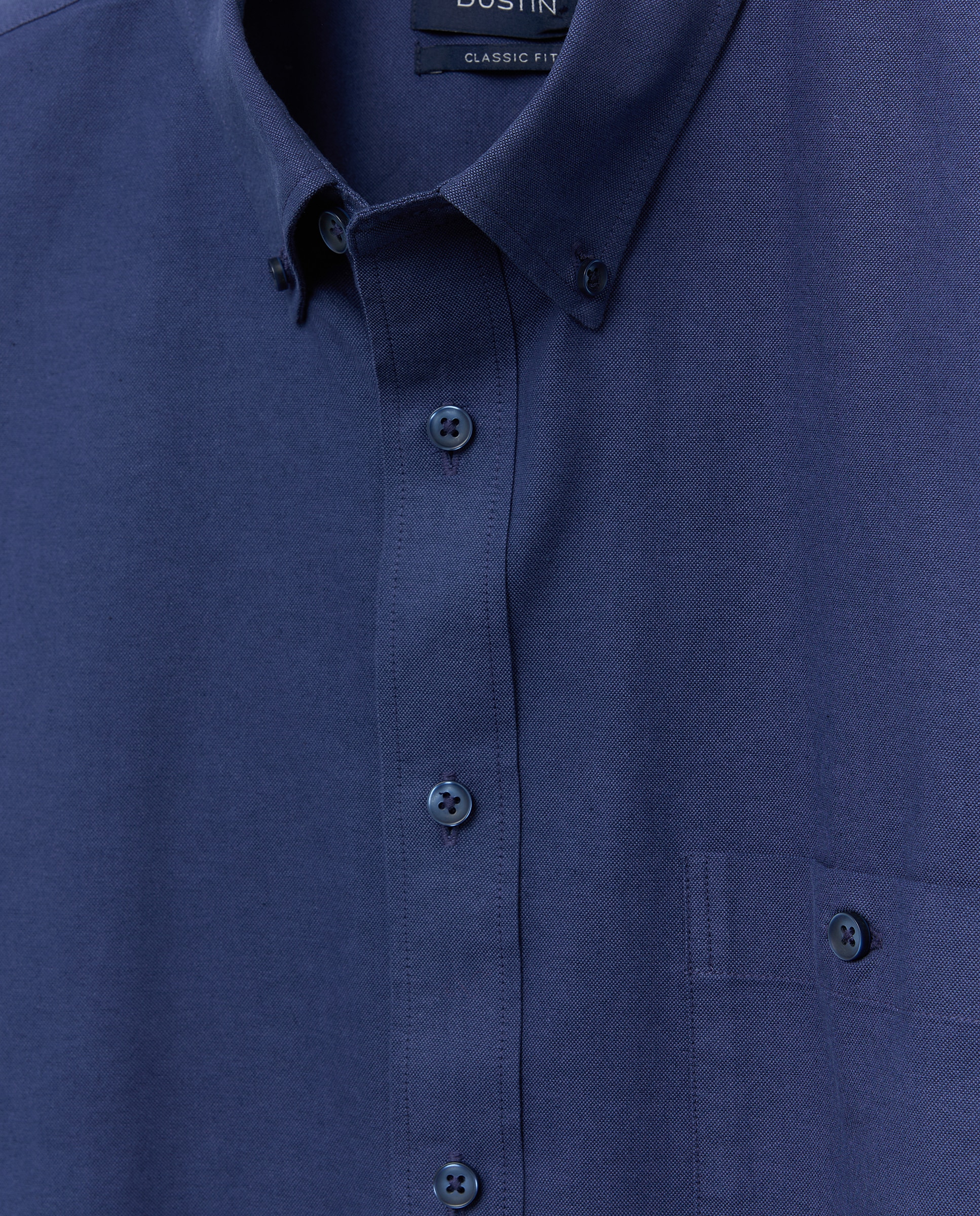 Camisa classic fit oxford algodón lisa hombre - Dustin - Azul marino Azul marino-5