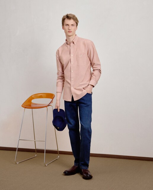 Imagen 0 de Camisa de manga larga de hombre oxford lisa patrón classic