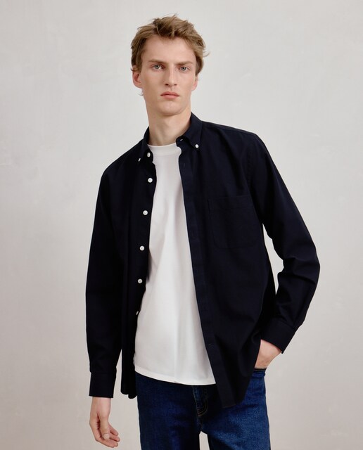 Imagen 0 de Camisa de manga larga de hombre oxford lisa patrón regular
