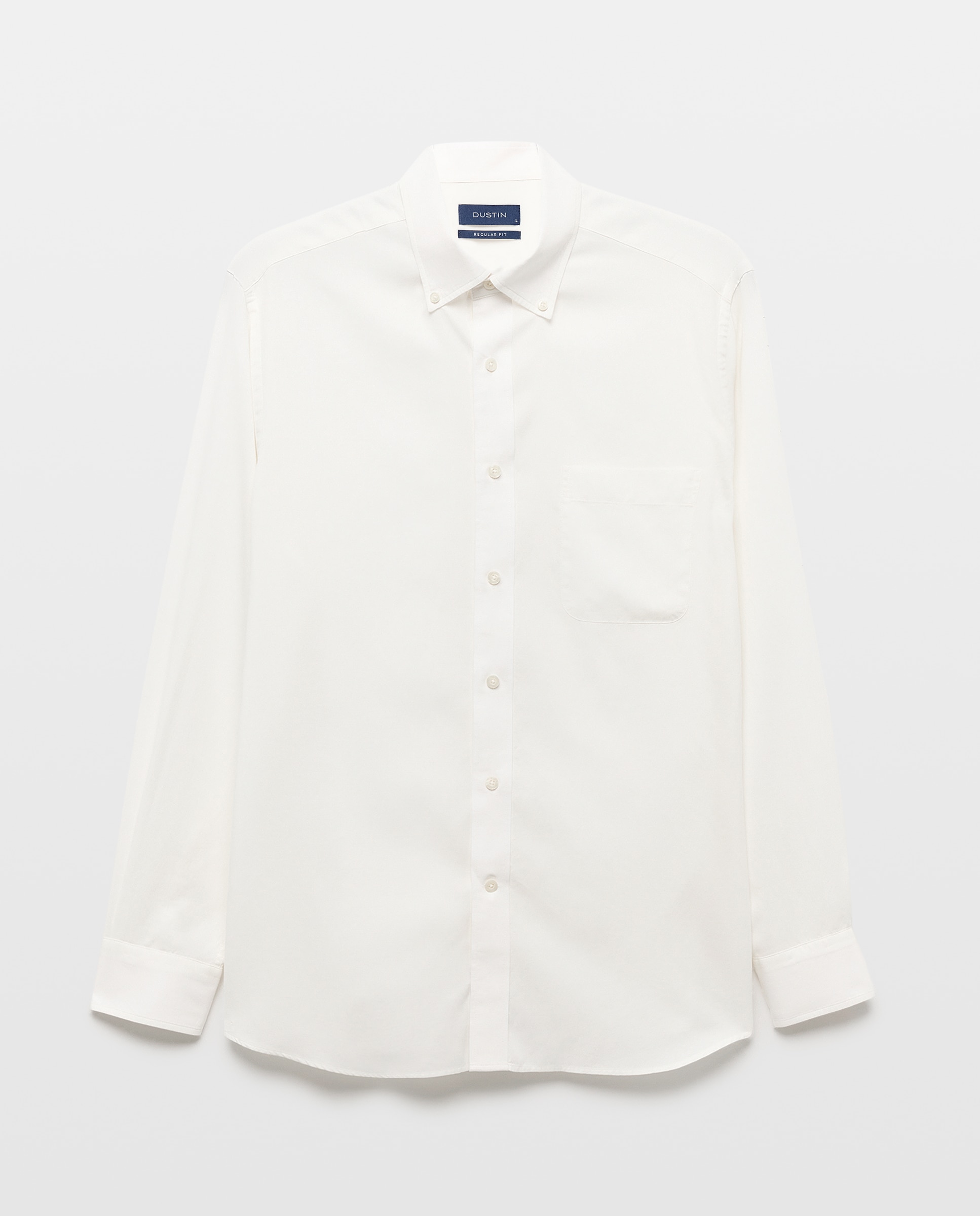 Camisa de sport algodón tencel lisa regular fit - Dustin - Blanco Blanco-4