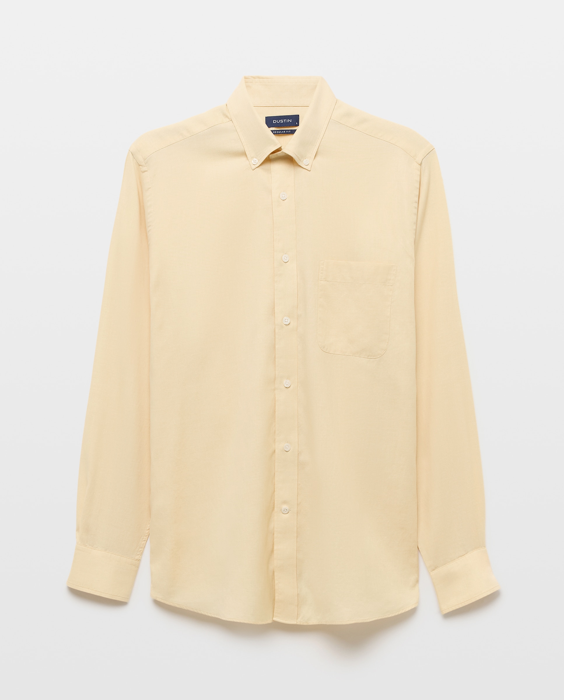 Camisa de sport algodón tencel lisa regular fit - Dustin - 490 Petróleo Mostaza-4