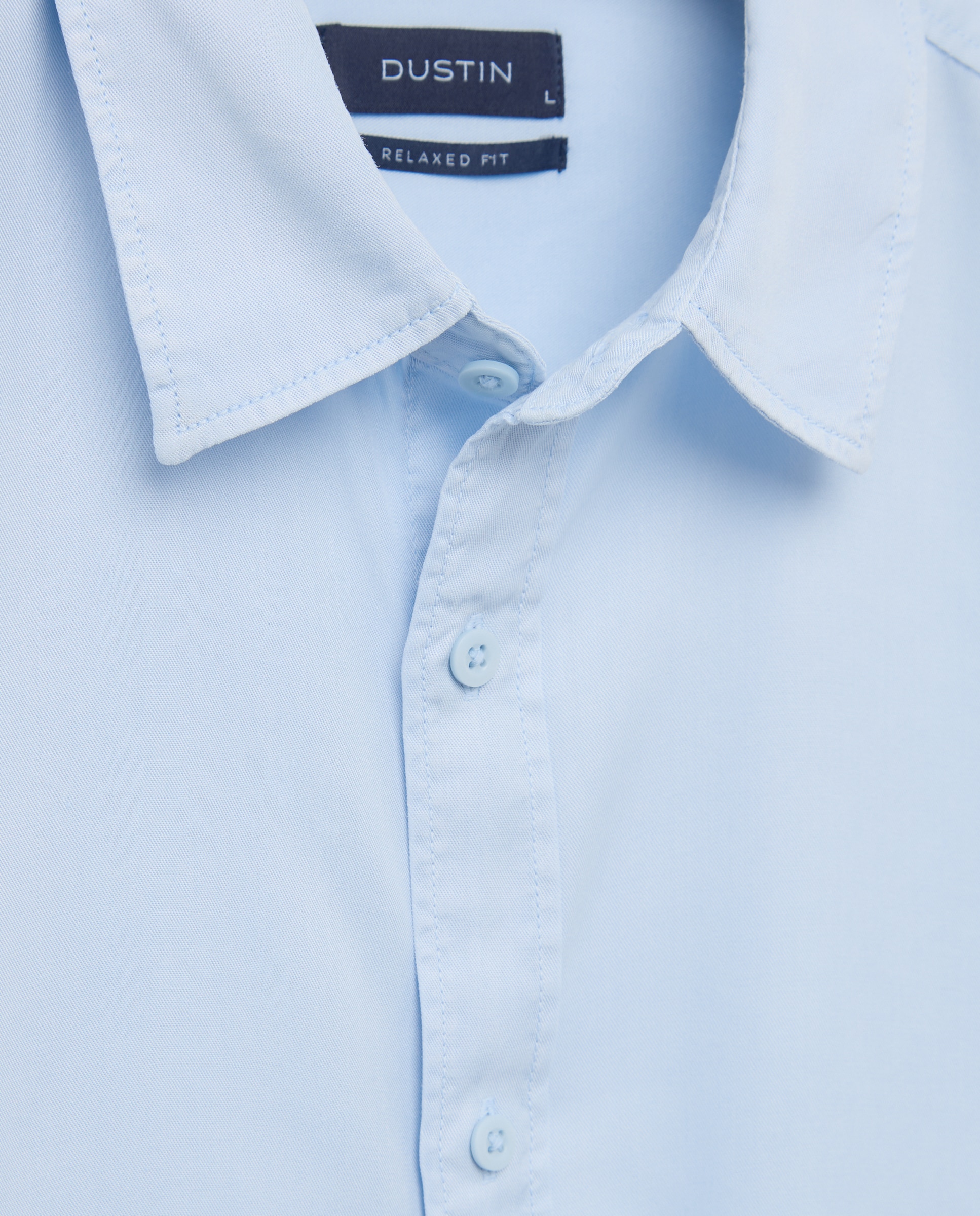 Camisa de sport tencel lisa garment dye fit regular. - Dustin - Azul claro Azul claro-5