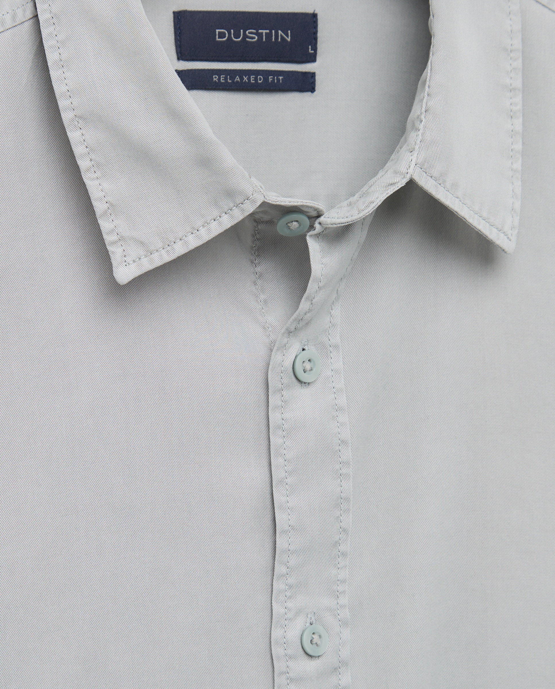 Camisa de sport tencel lisa garment dye fit regular. - Dustin - Verde claro Verde claro-5